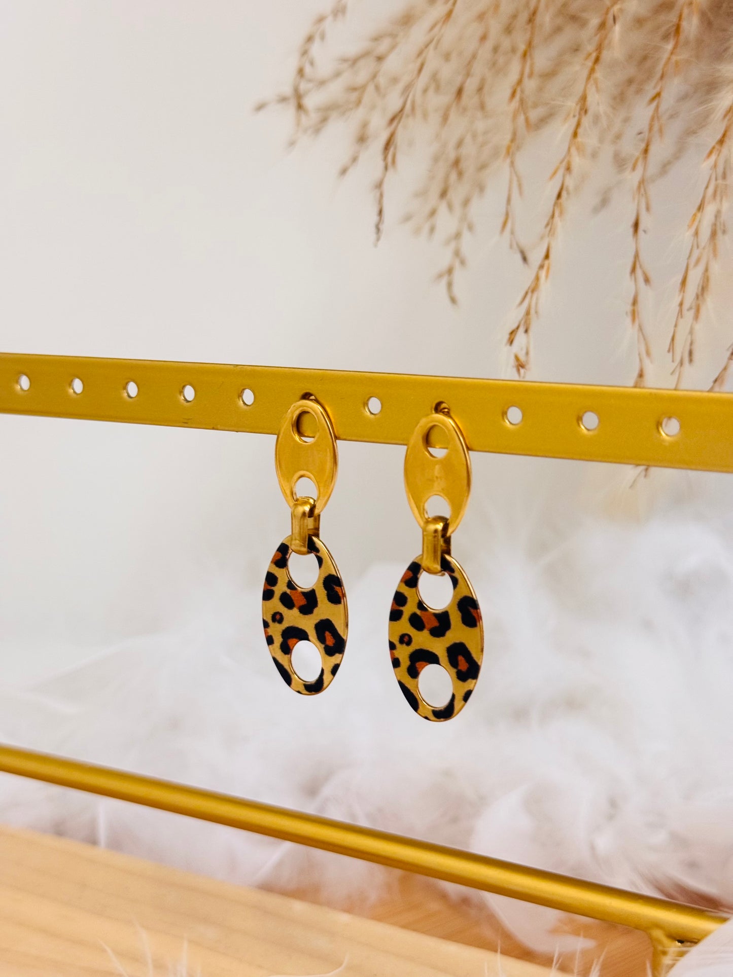Boucles d’oreilles léopard