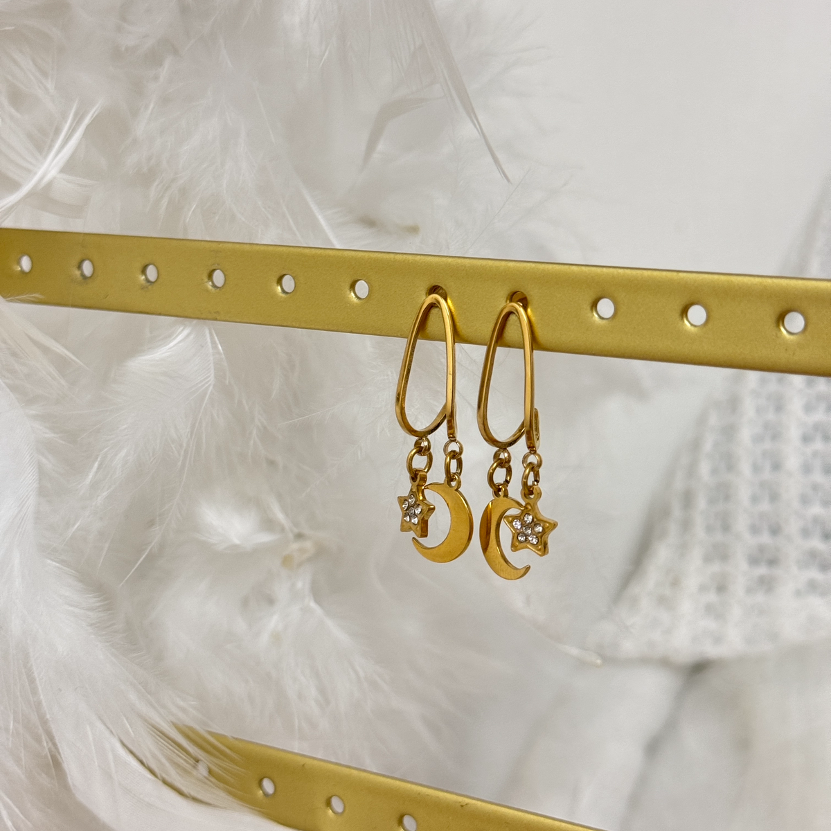 Boucle d’oreille lune Leya