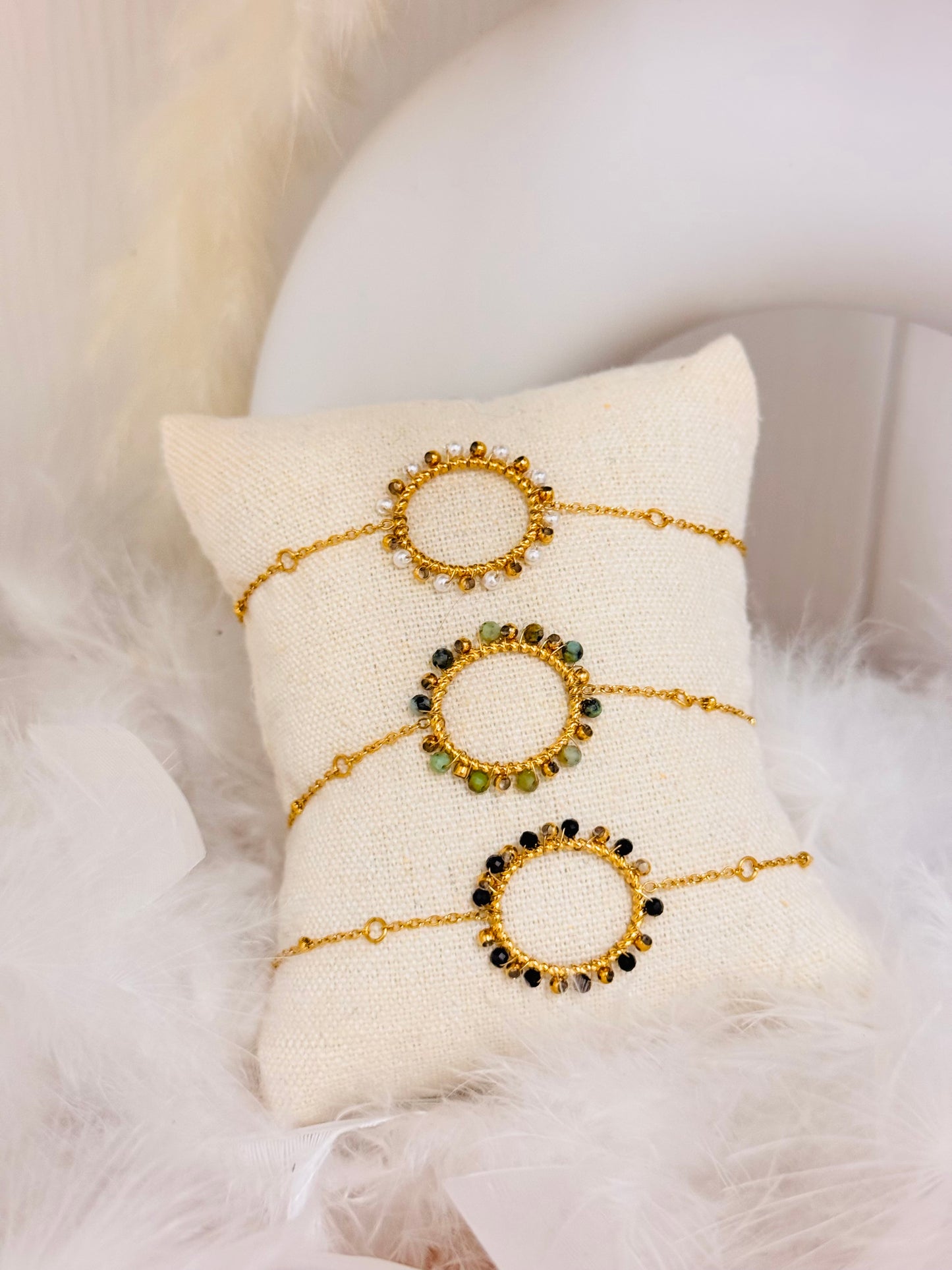 Bracelet rond perles