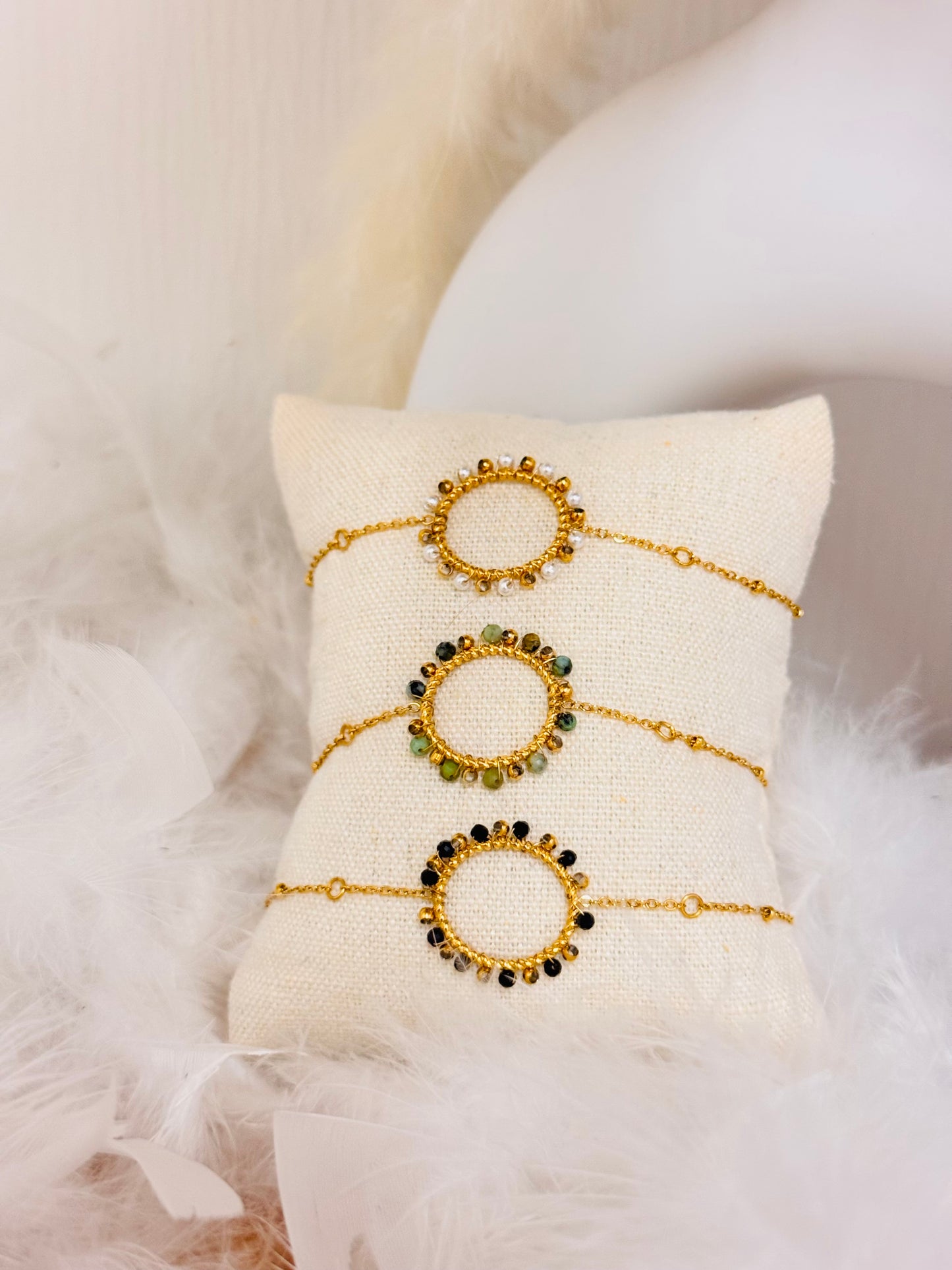 Bracelet rond perles