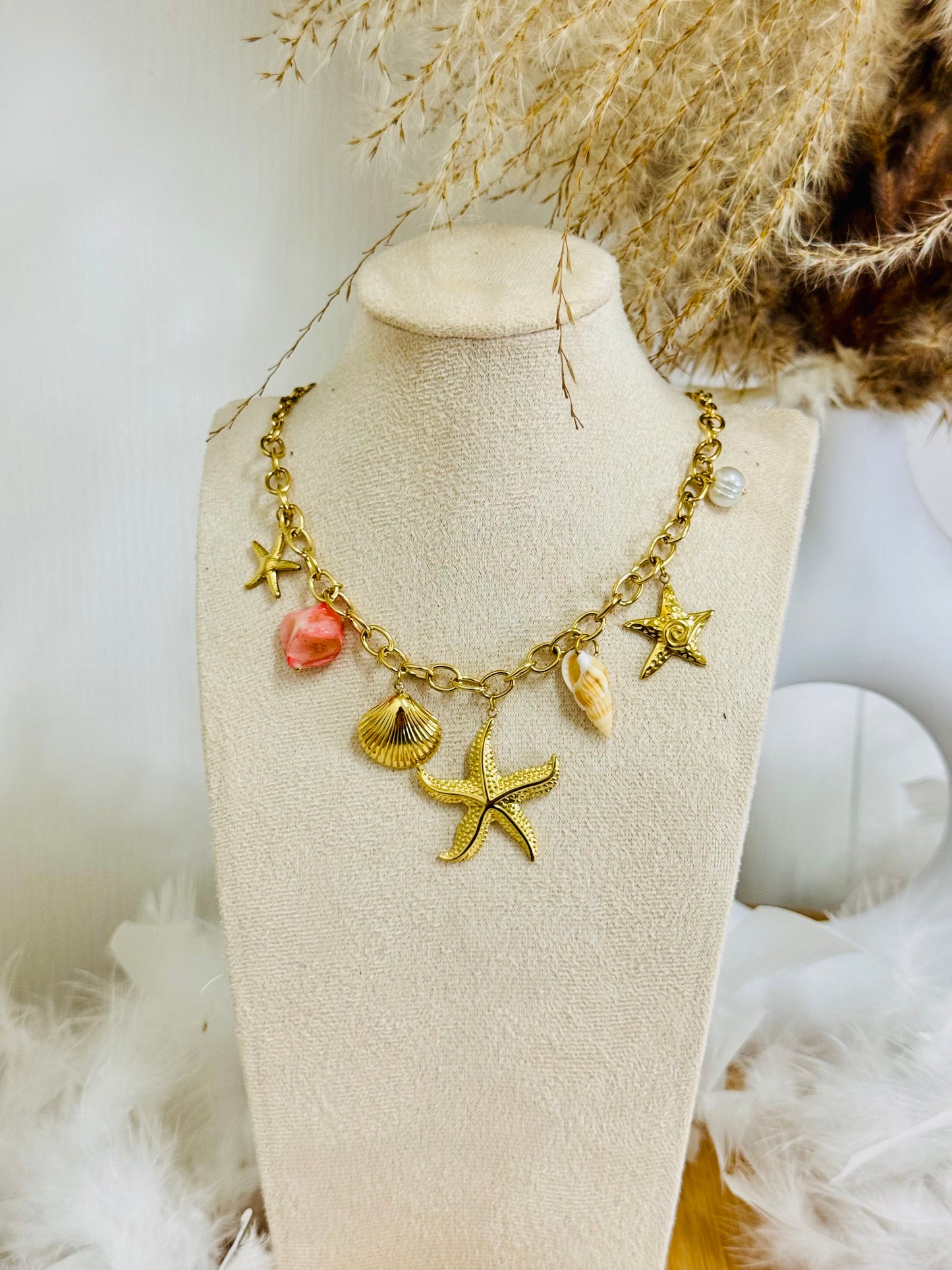 Collier breloques étoile de mer