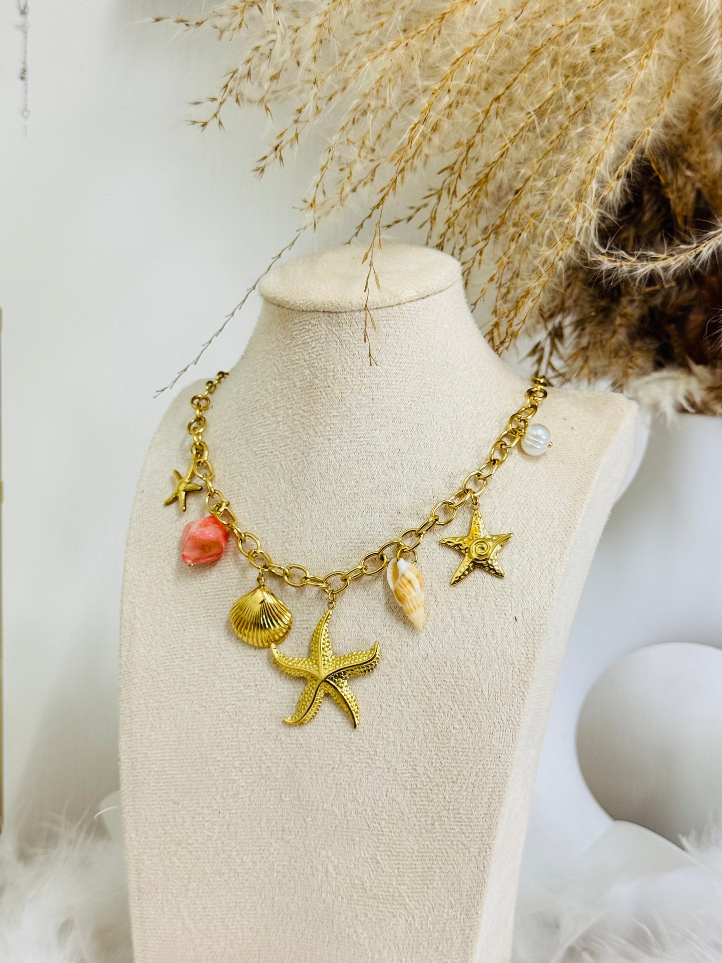 Collier breloques étoile de mer