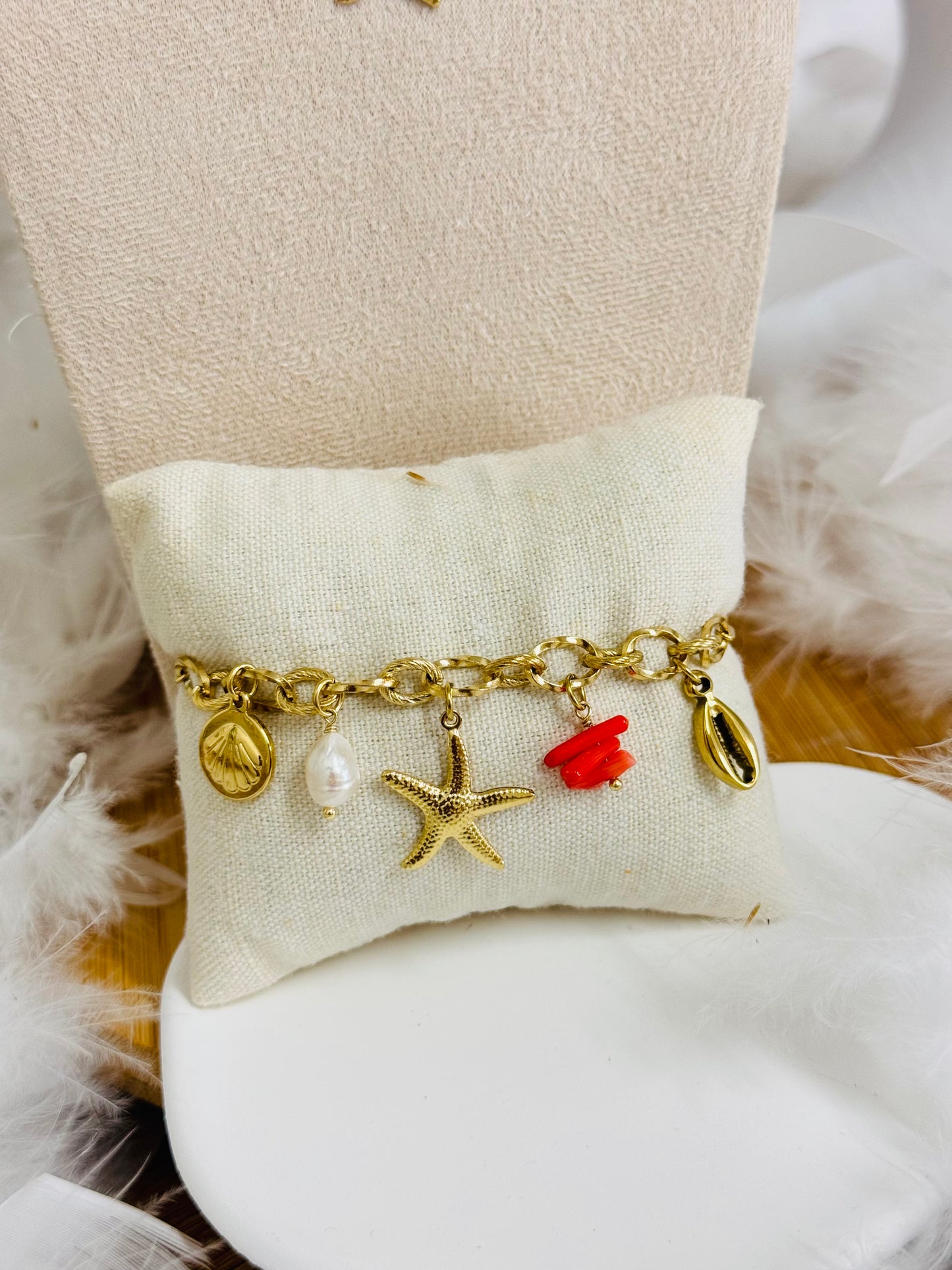 Bracelet breloques étoile de mer