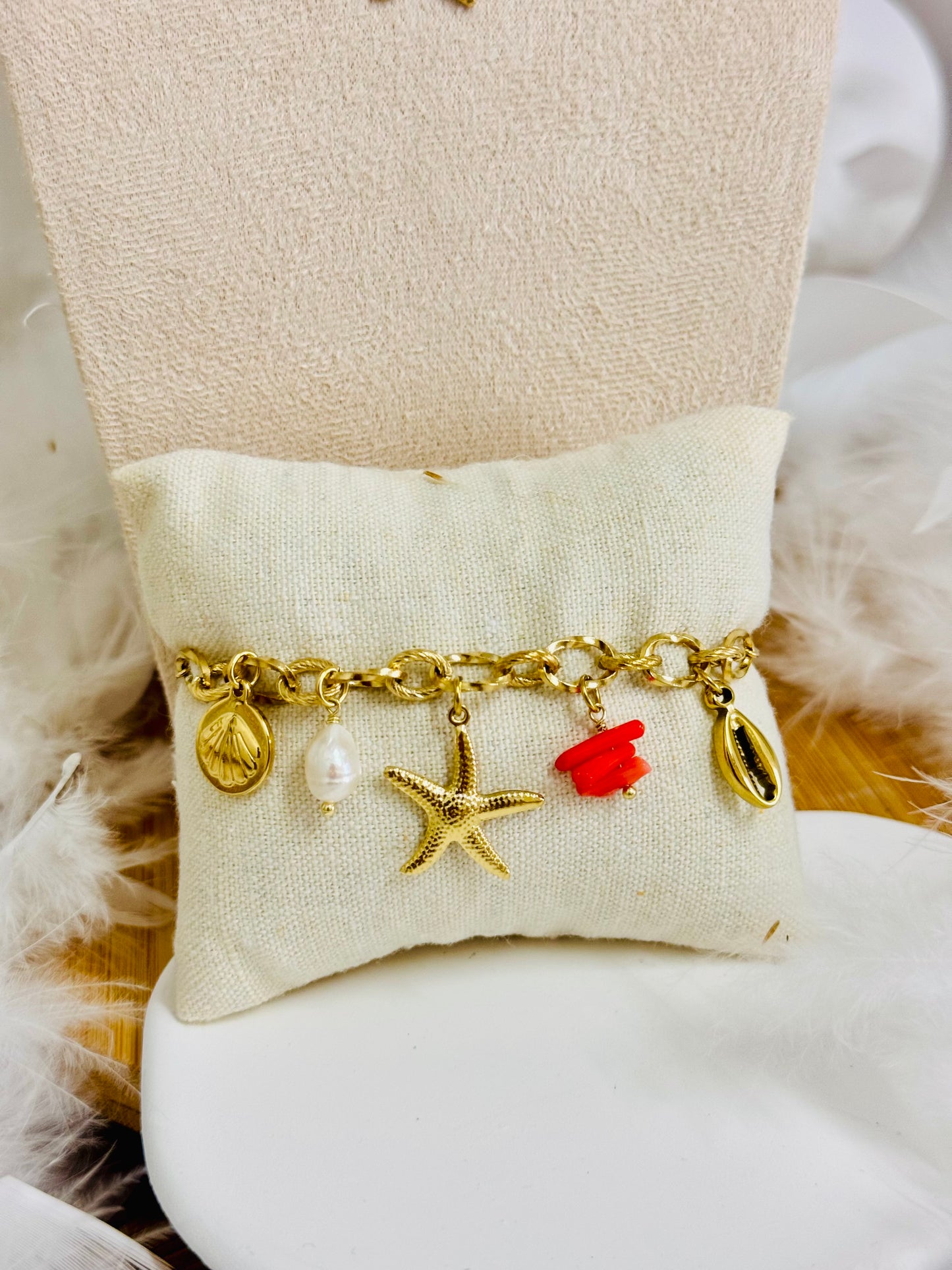 Bracelet breloques étoile de mer