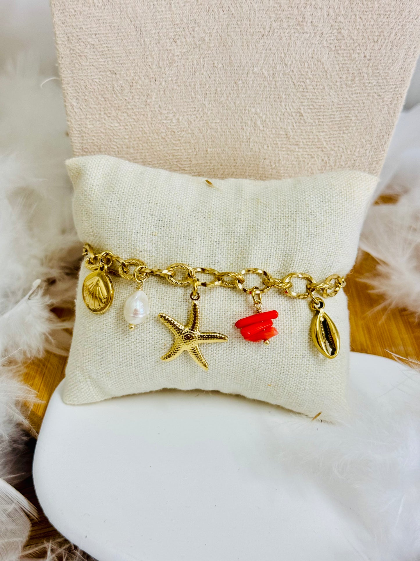 Bracelet breloques étoile de mer