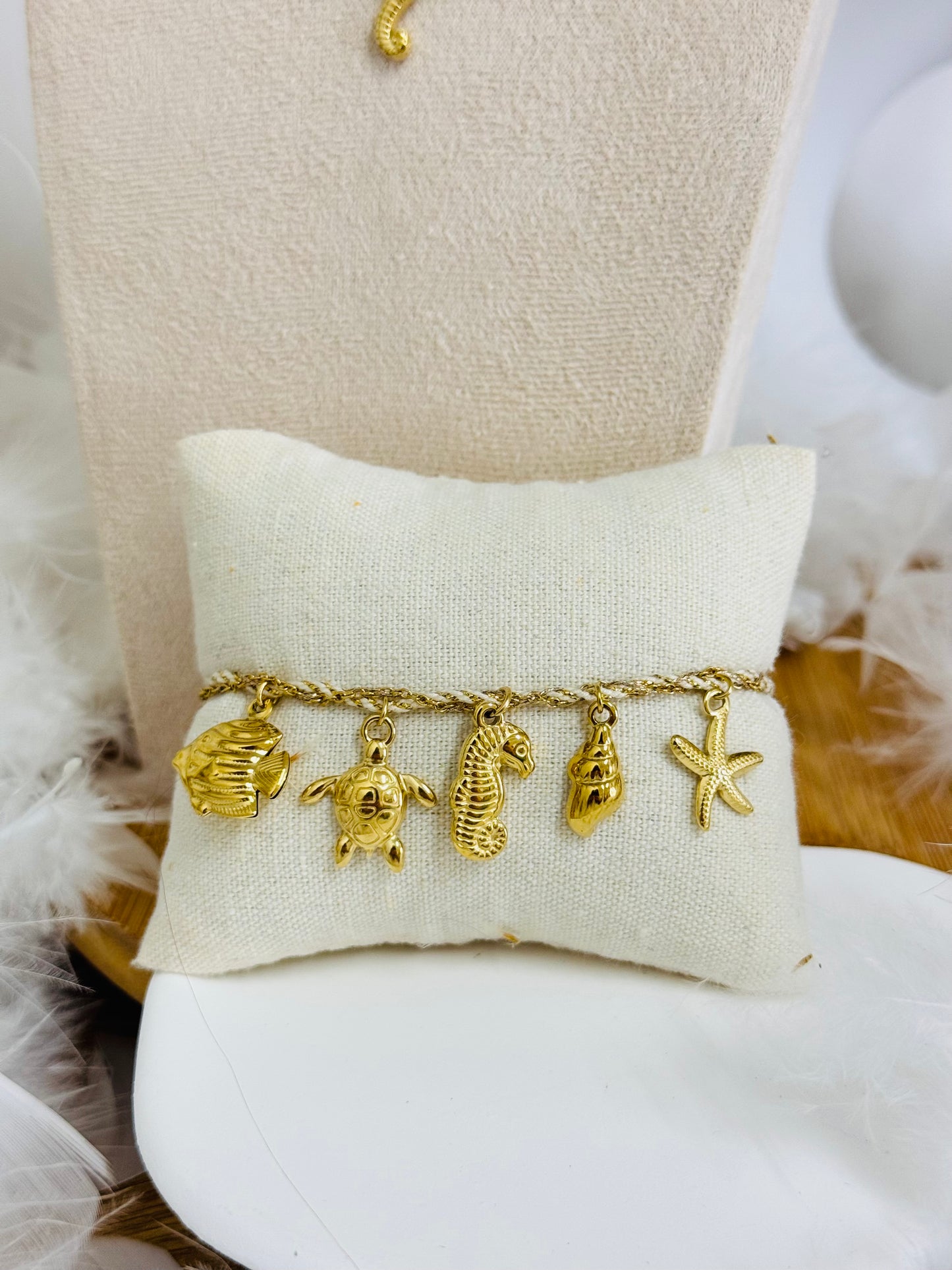 Bracelet breloques hippocampe