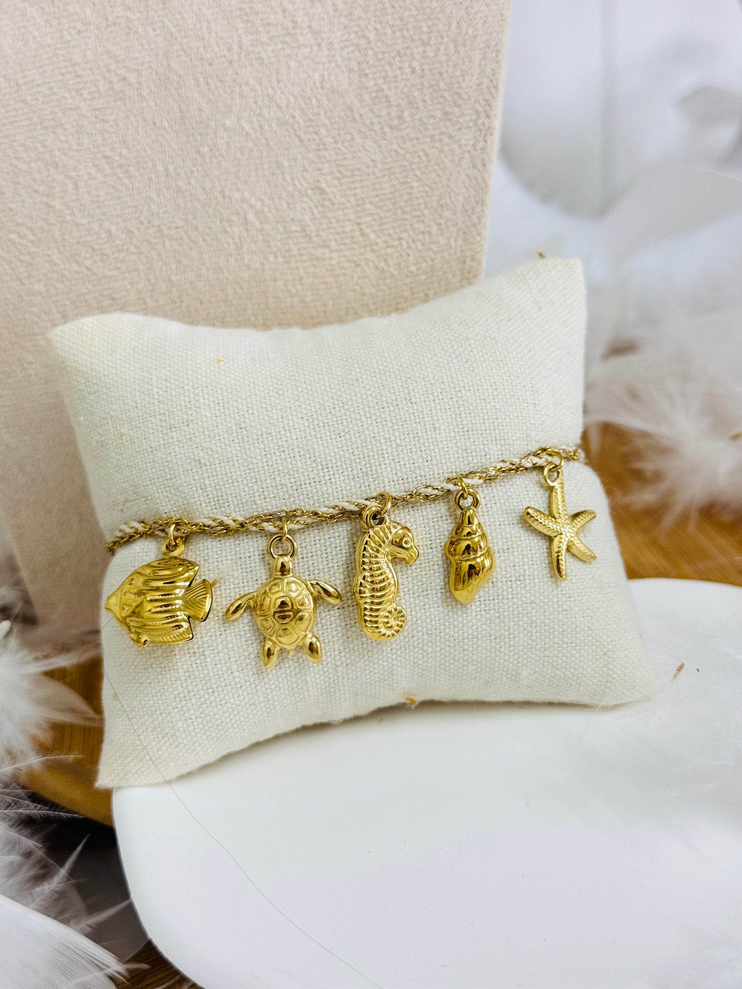 Bracelet breloques hippocampe