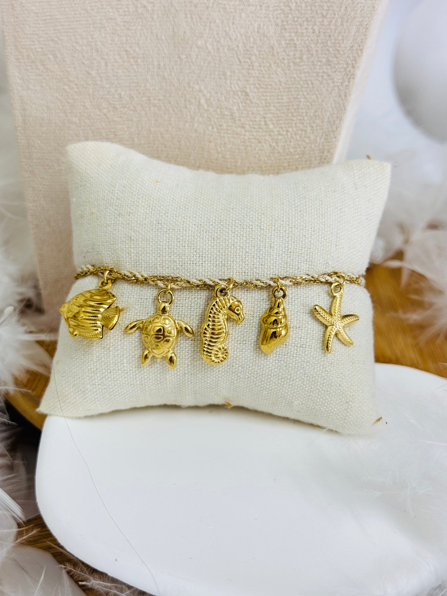 Bracelet breloques hippocampe