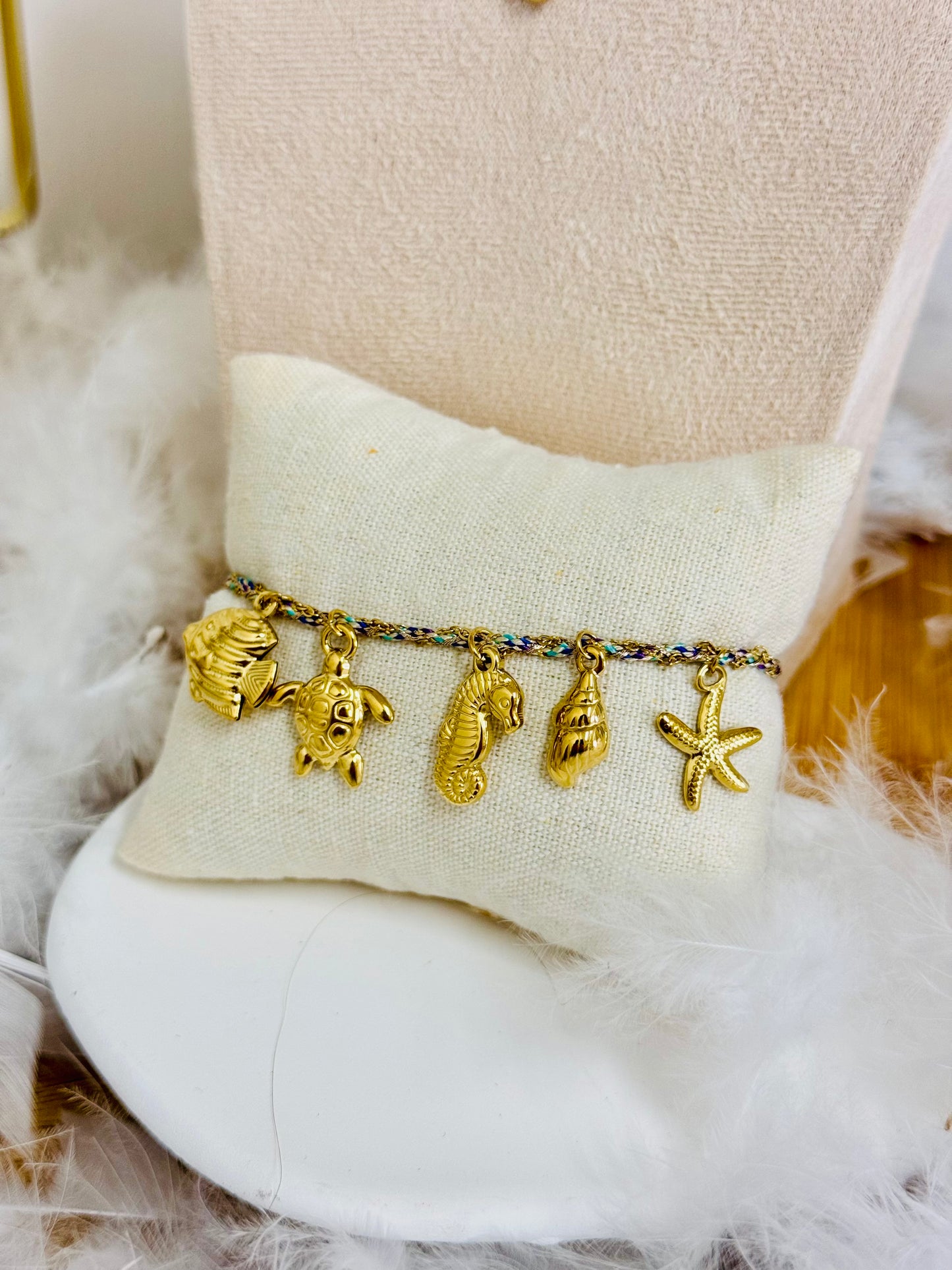 Bracelet breloques hippocampe
