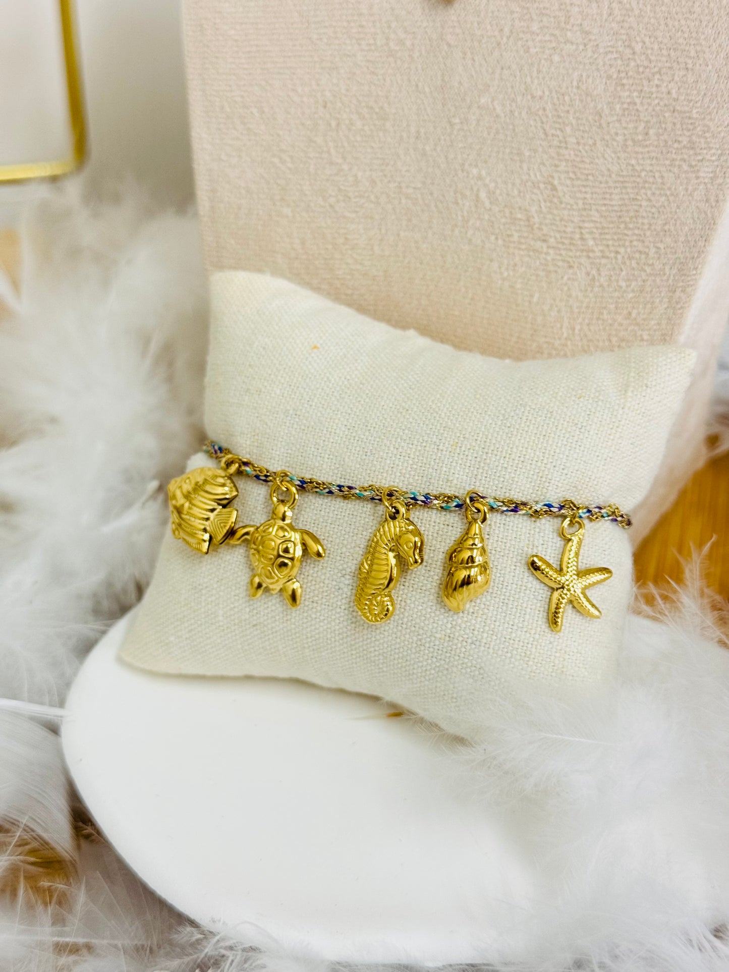 Bracelet breloques hippocampe