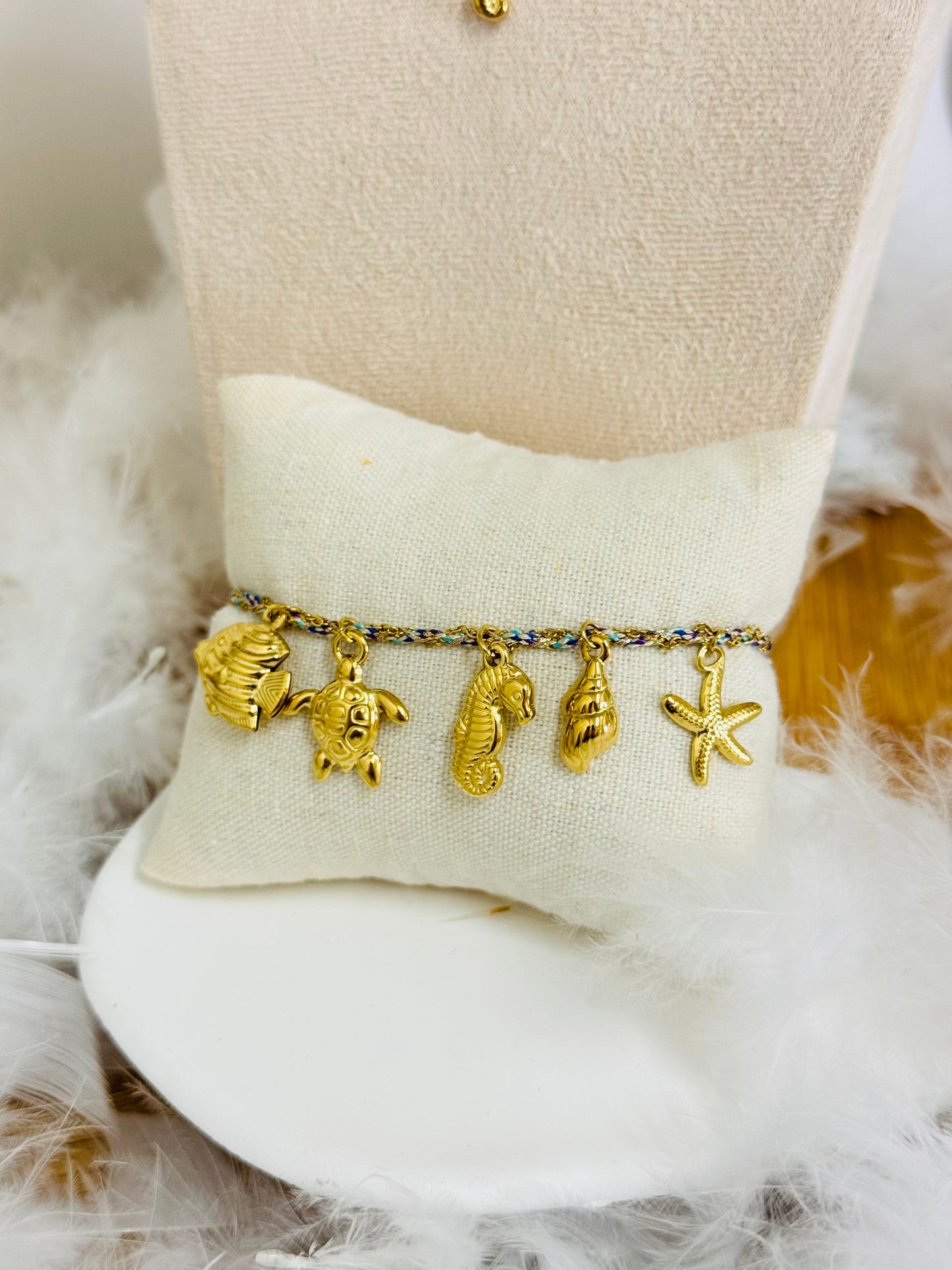 Bracelet breloques hippocampe