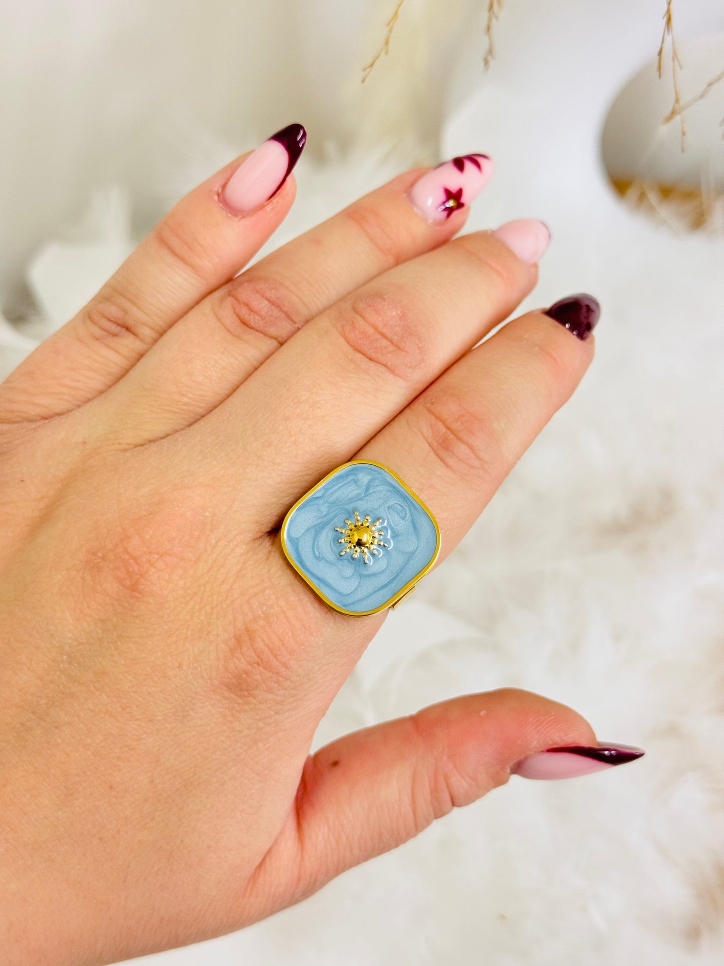 Bague soleil nacré