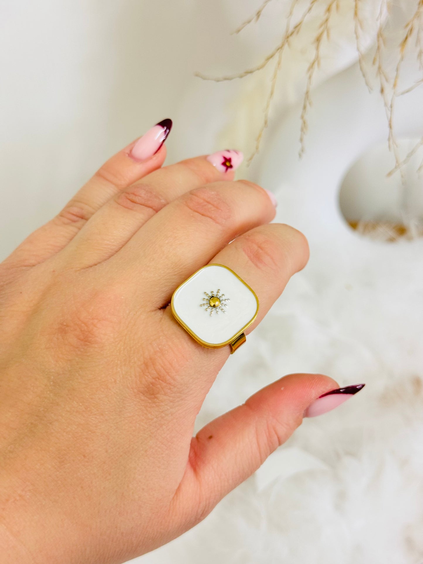 Bague soleil nacré