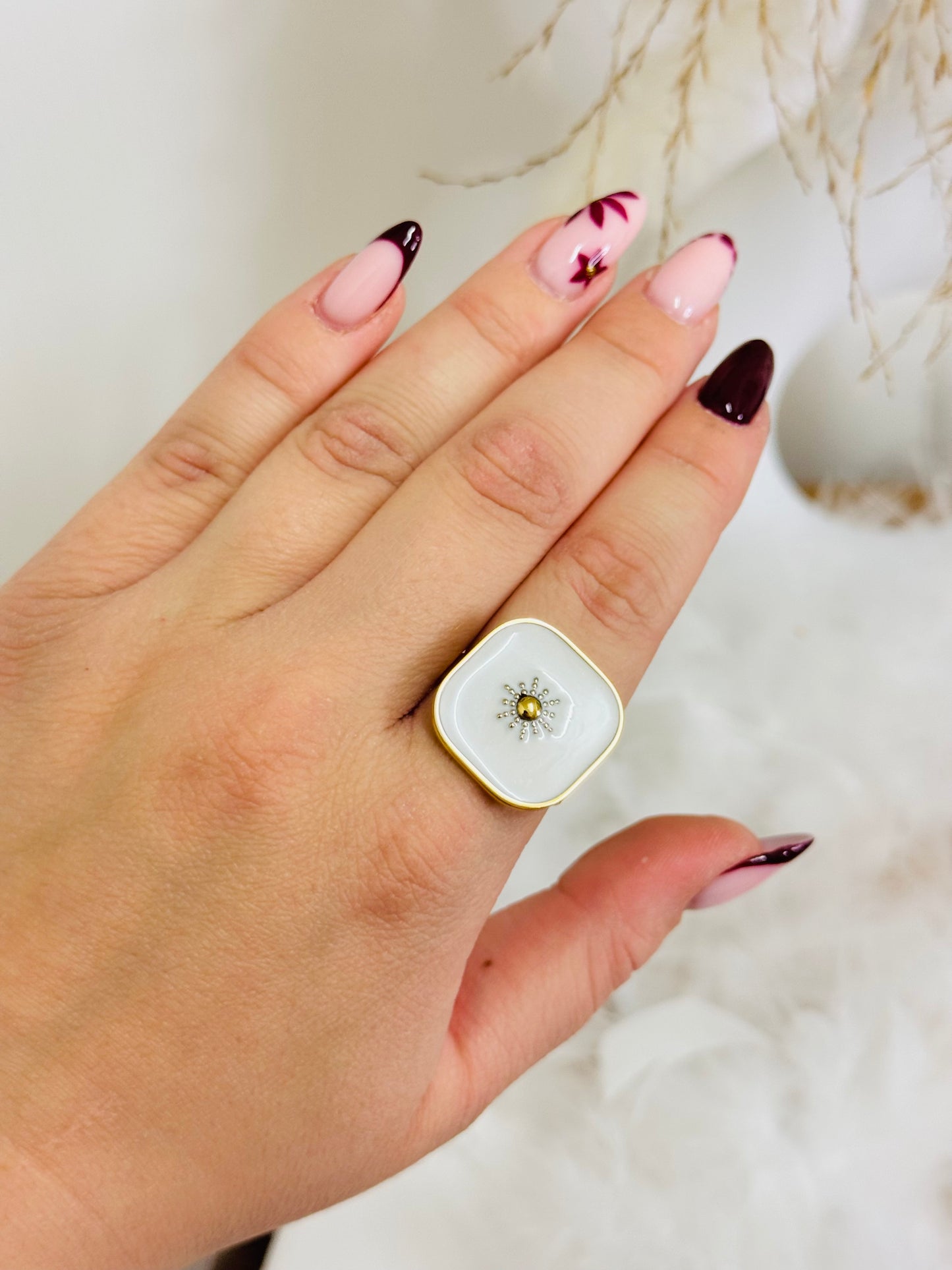Bague soleil nacré