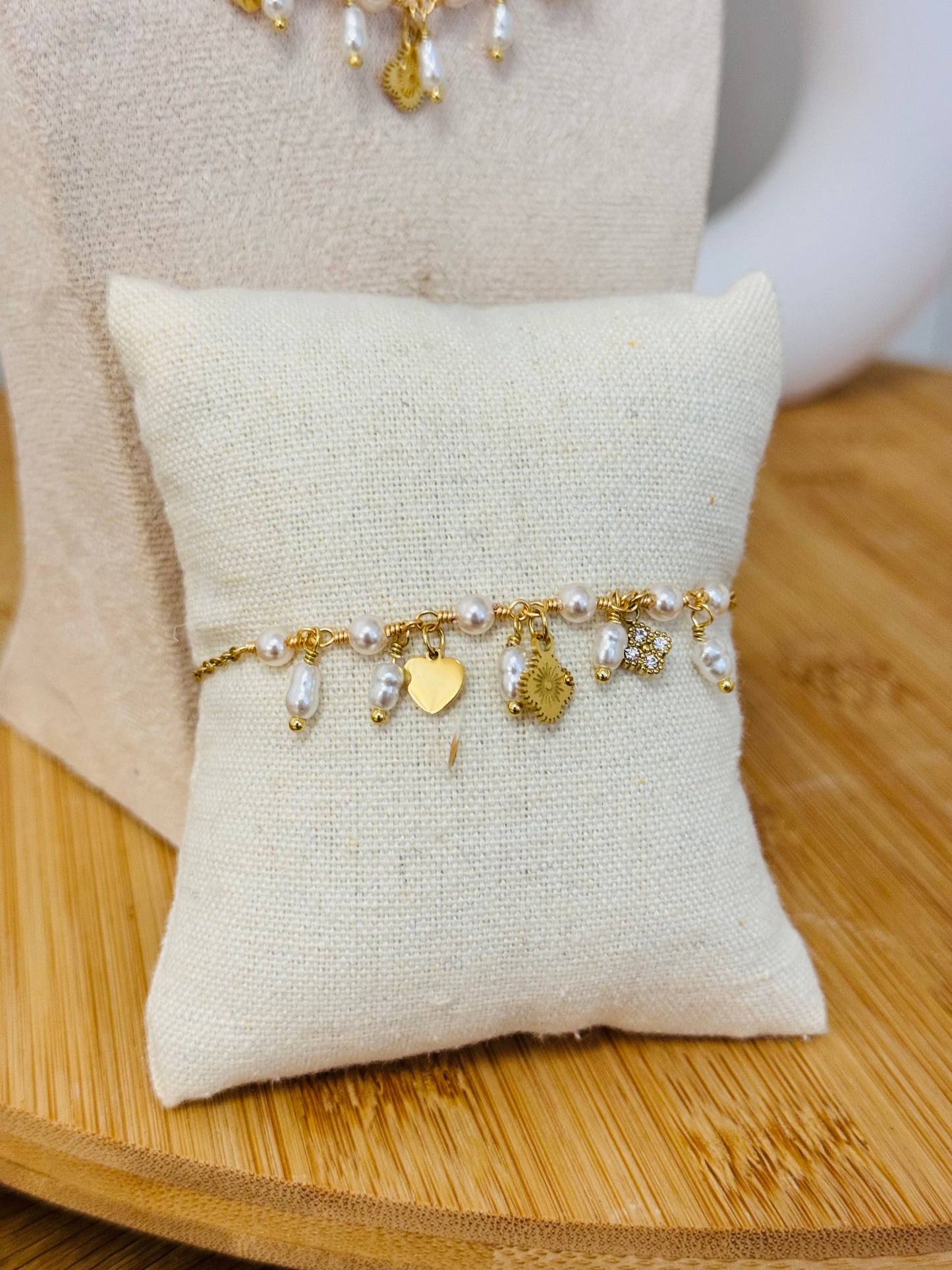 Bracelet breloques blanche