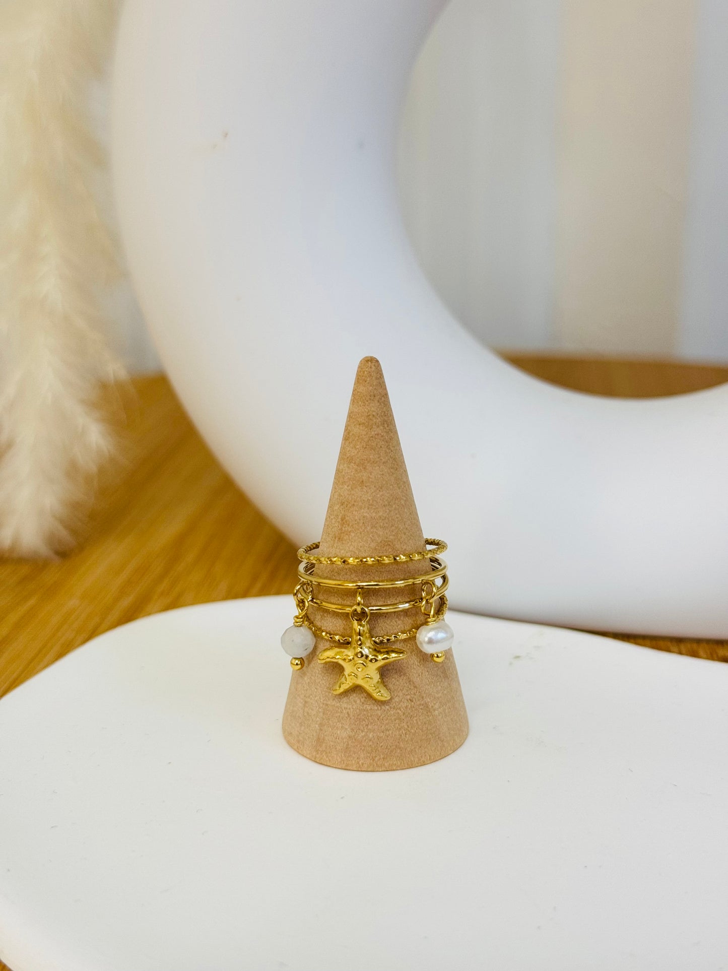 Bague breloques étoile de mer
