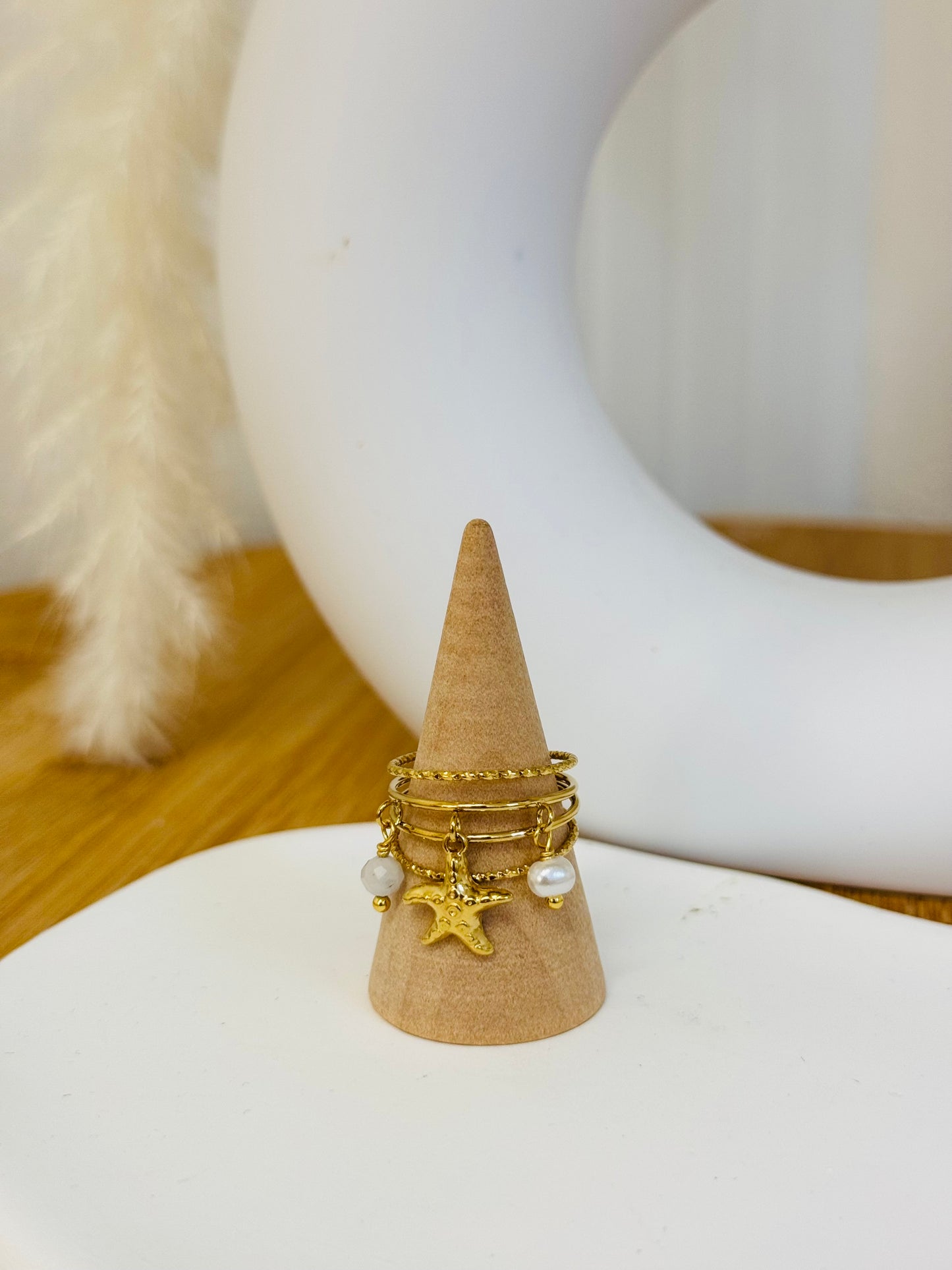 Bague breloques étoile de mer