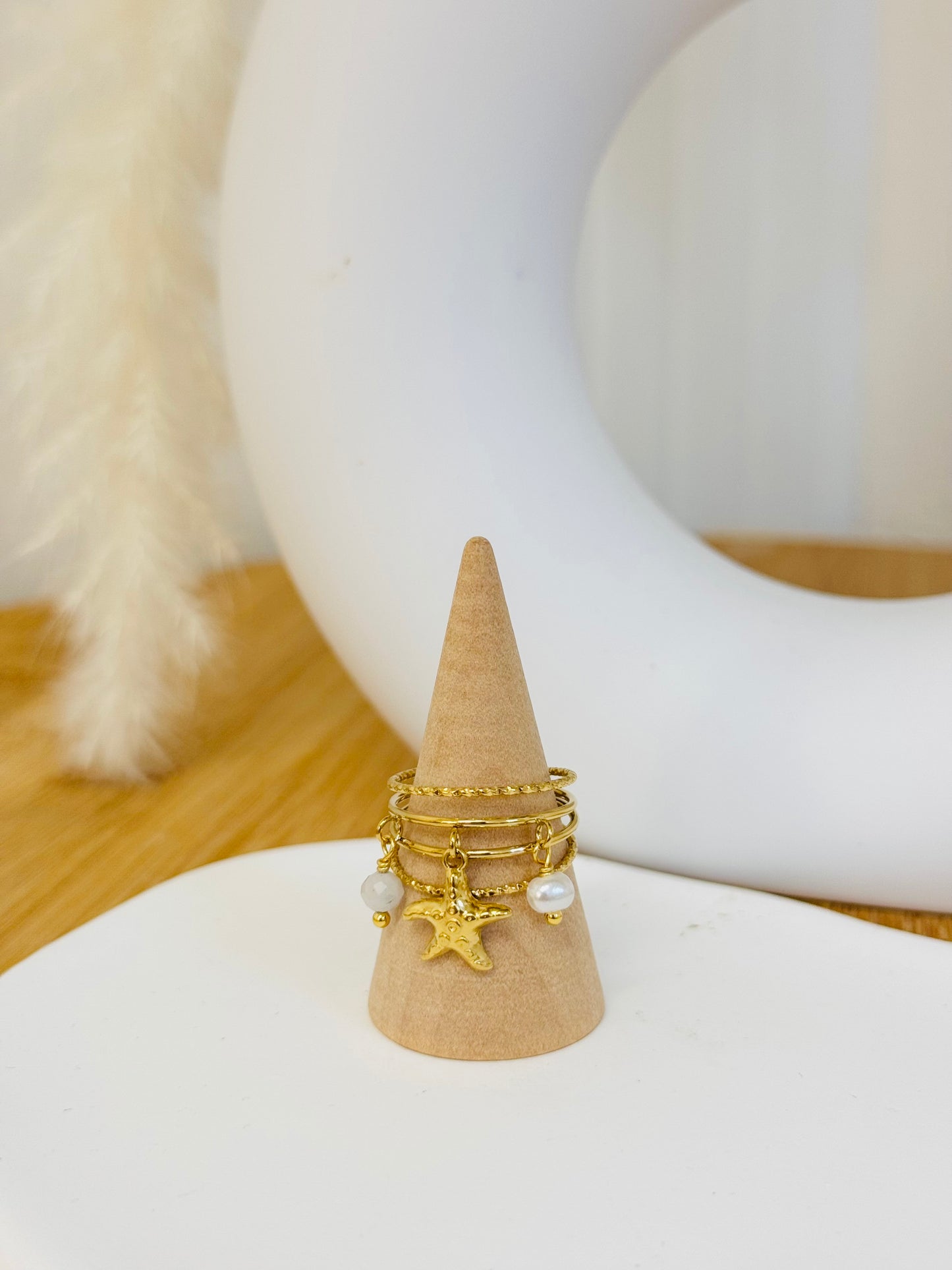 Bague breloques étoile de mer