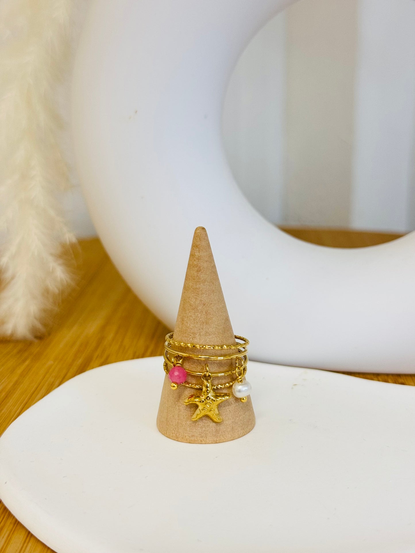 Bague breloques étoile de mer