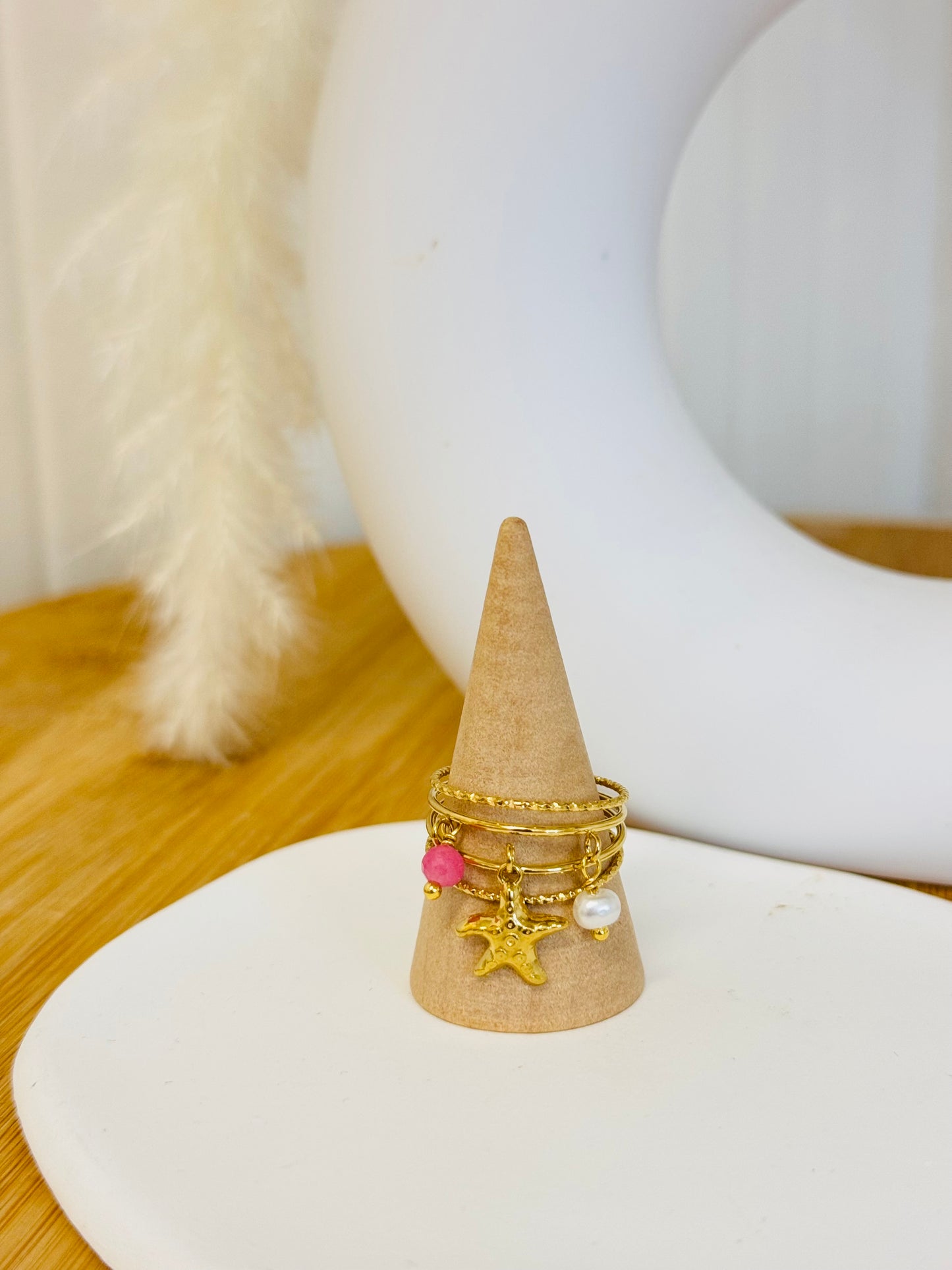 Bague breloques étoile de mer