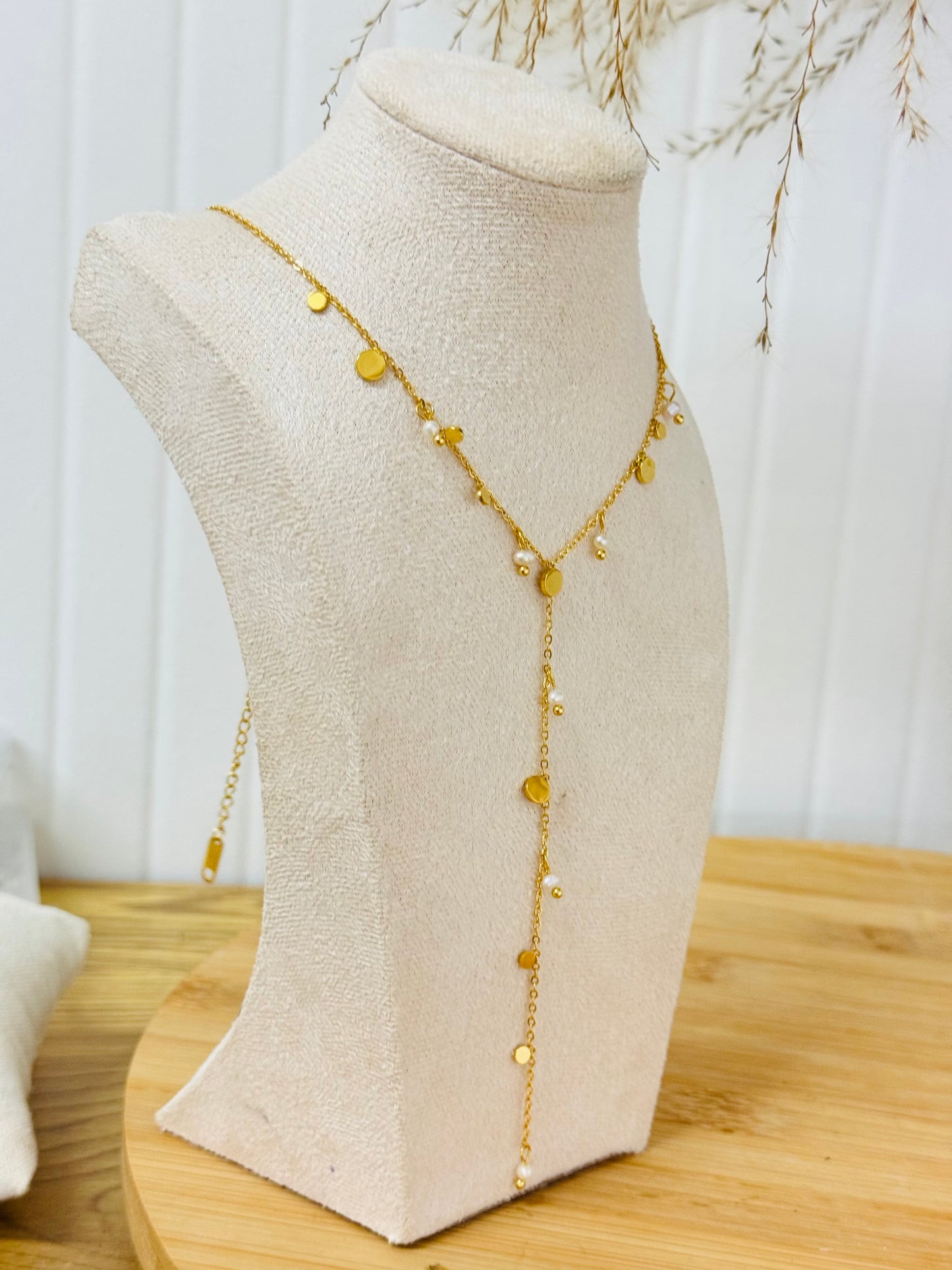 Collier pampilles blanche
