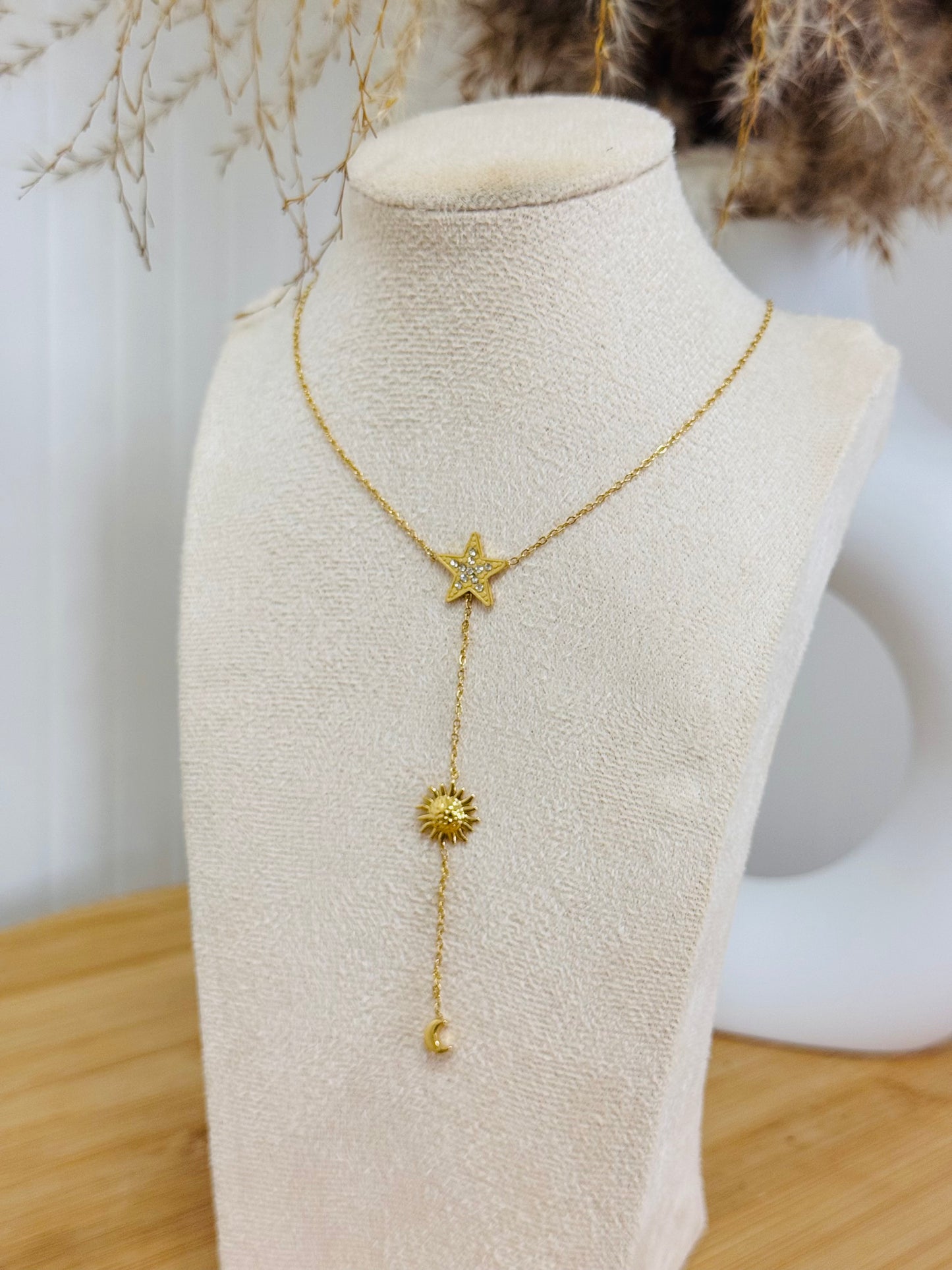 Collier lune étoile