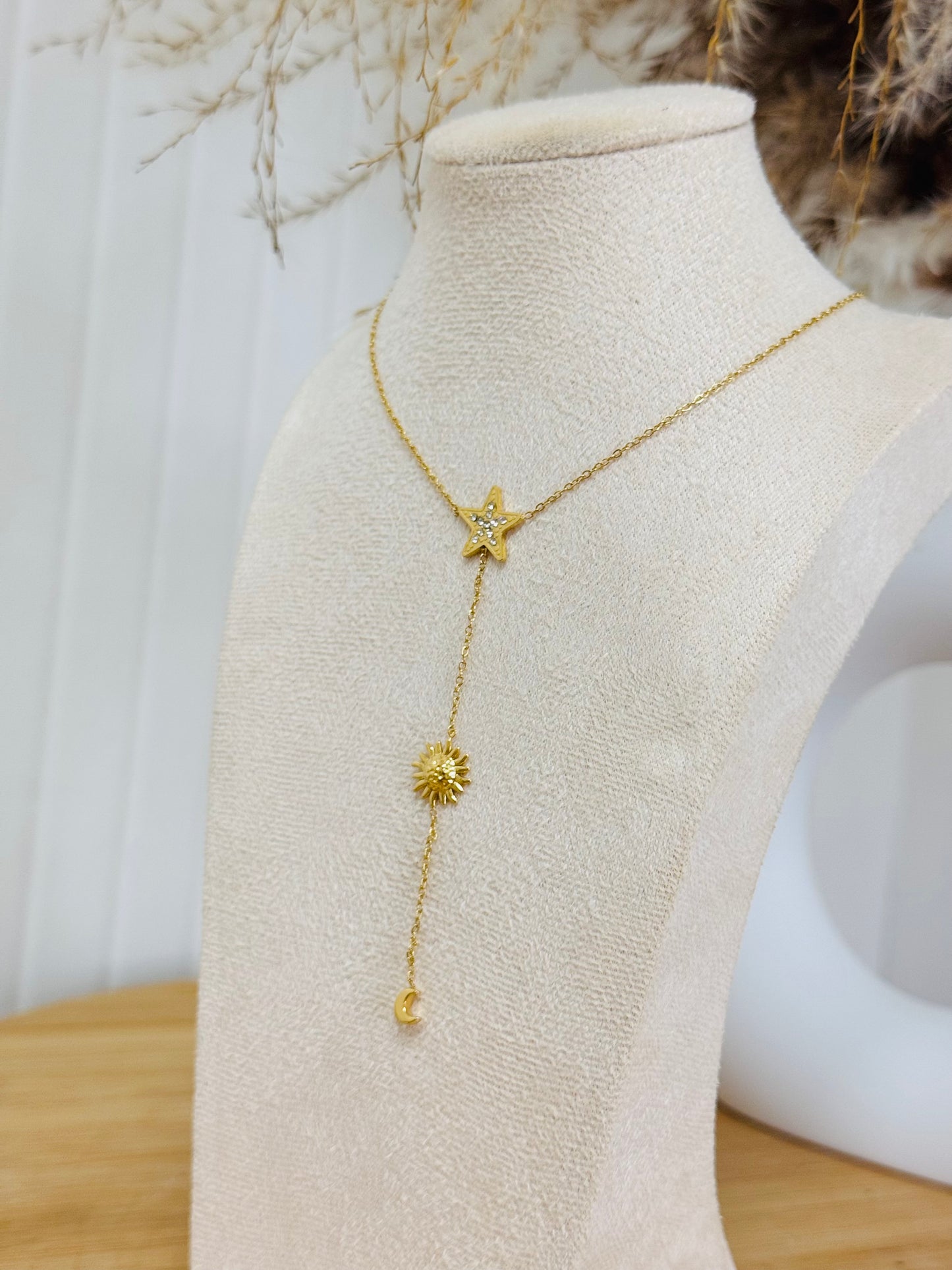 Collier lune étoile