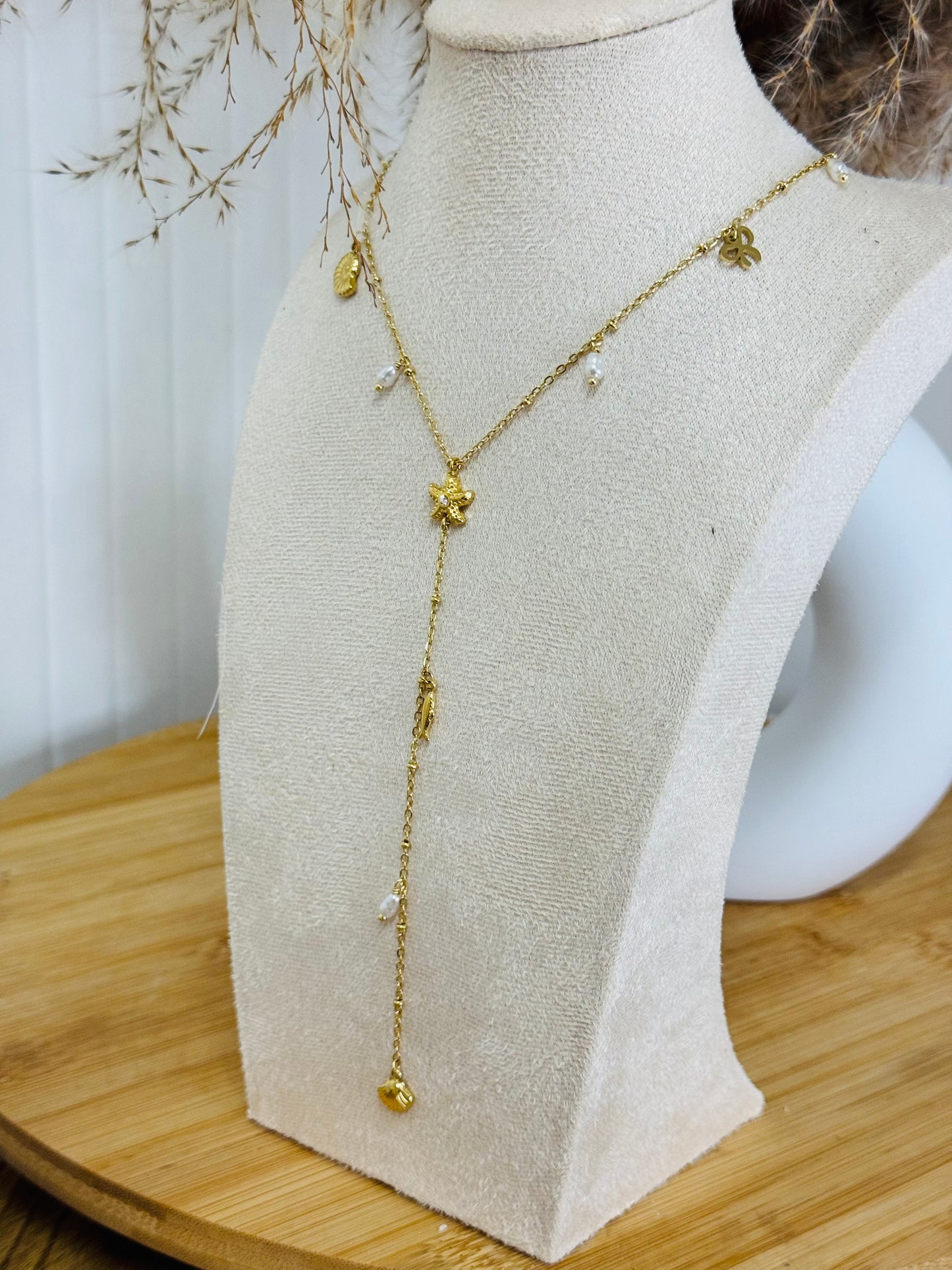 Collier plongeant coquillages