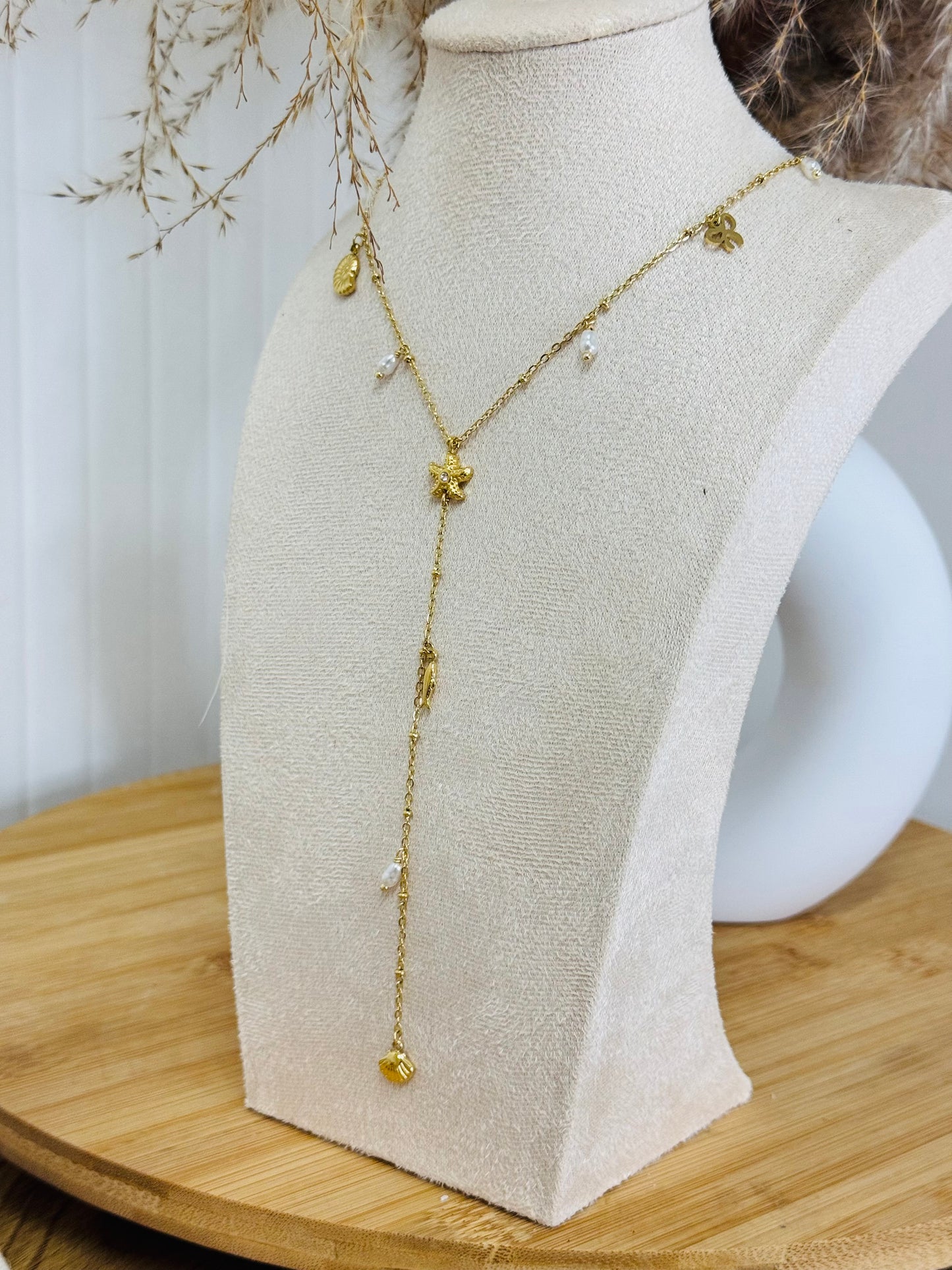Collier plongeant coquillages