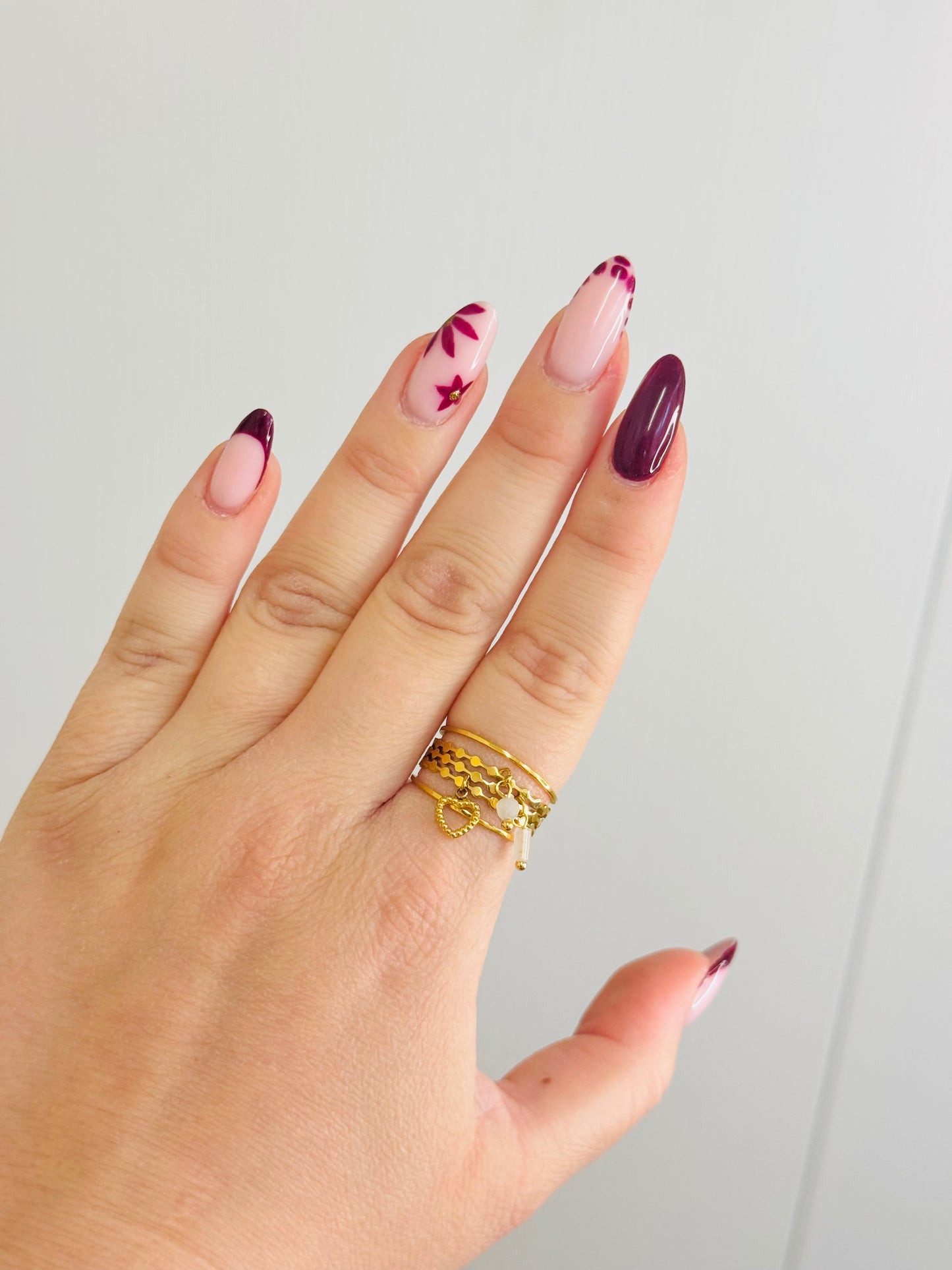 Bague breloques coeur