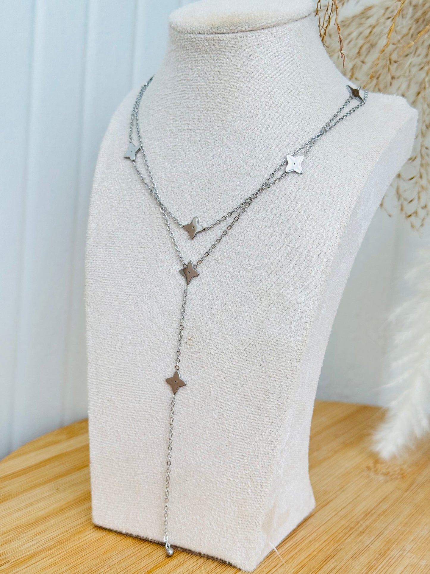 Collier double trèfles