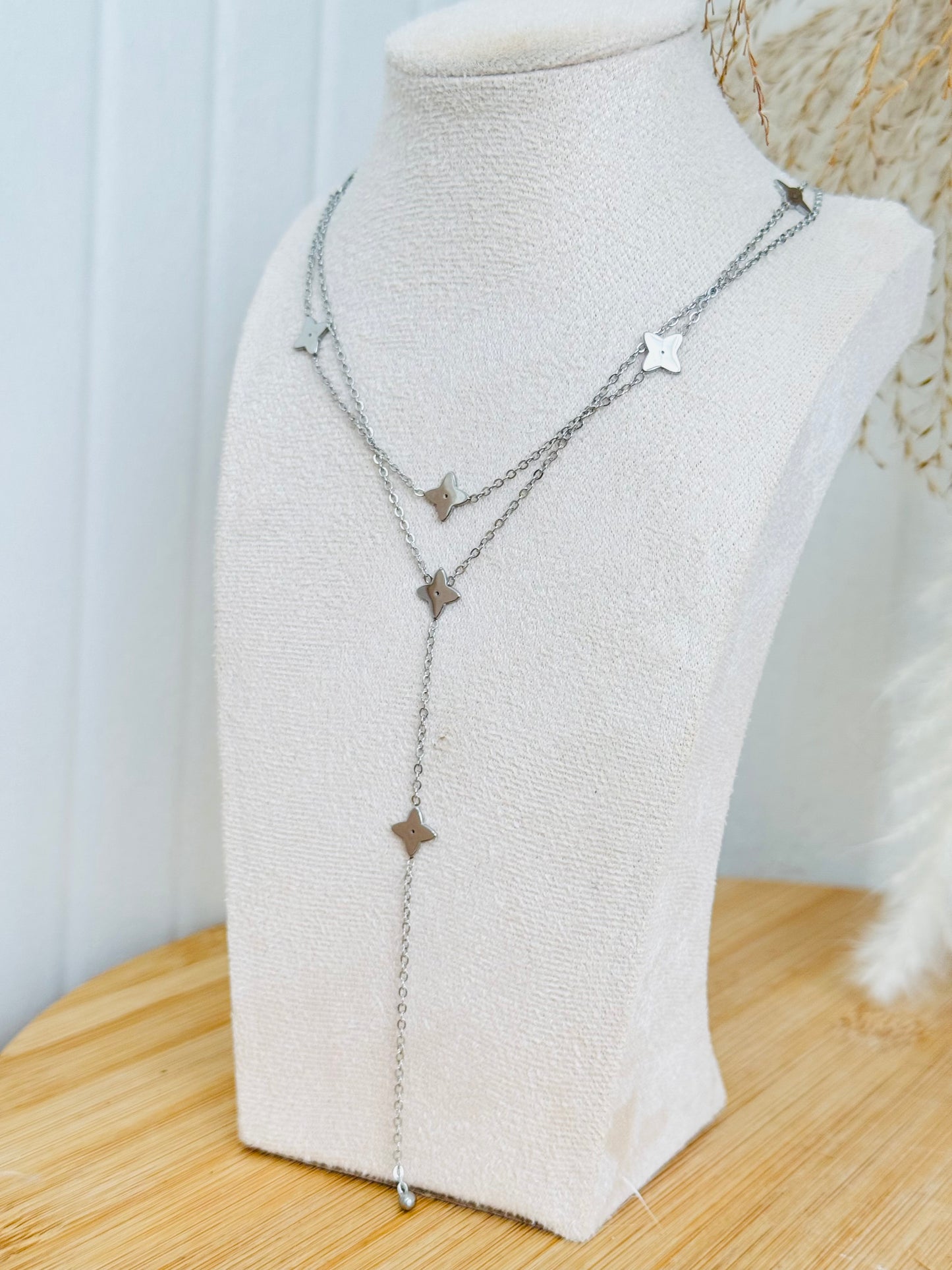 Collier double trèfles