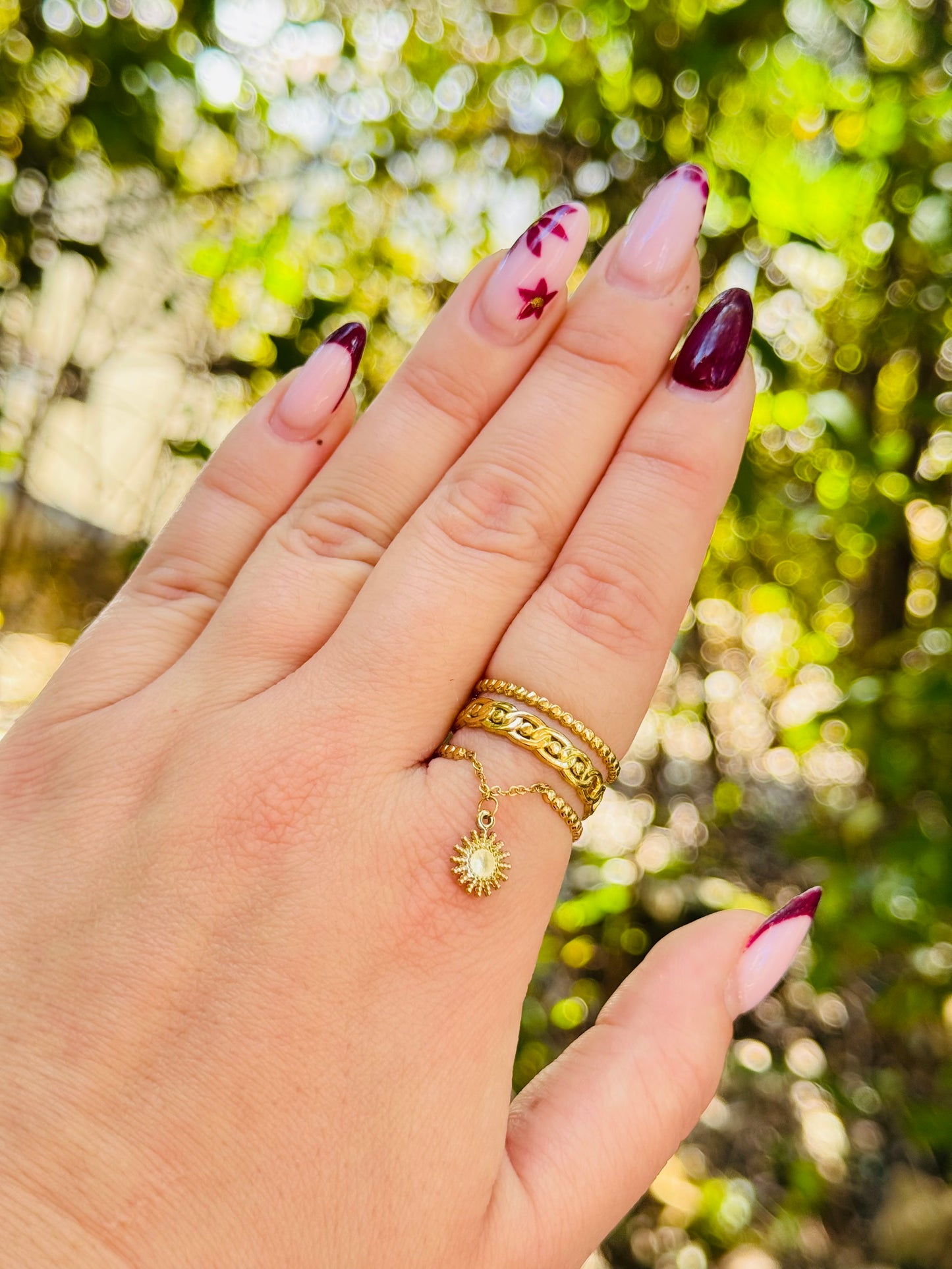 Bague triple soleil
