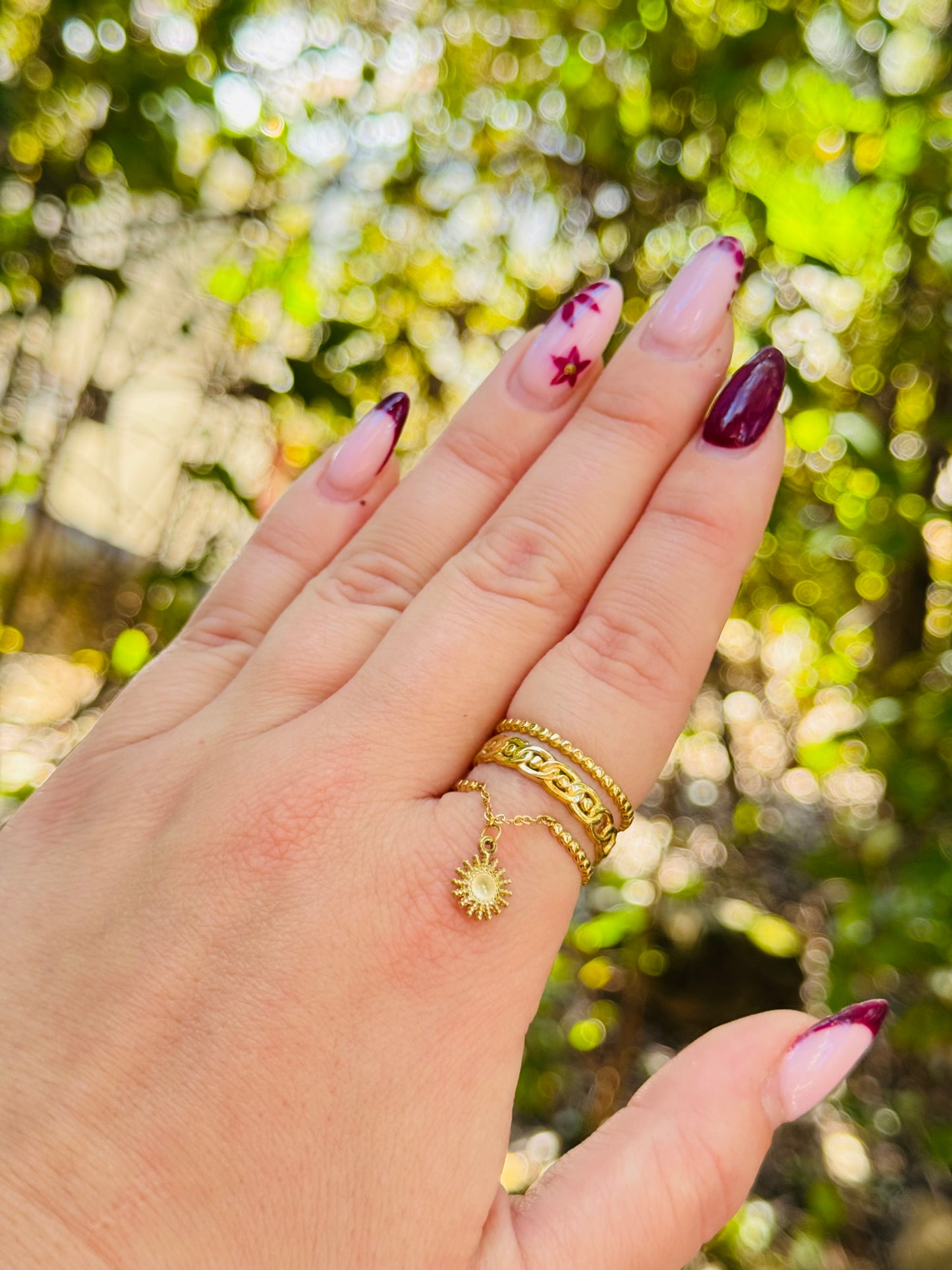 Bague triple soleil