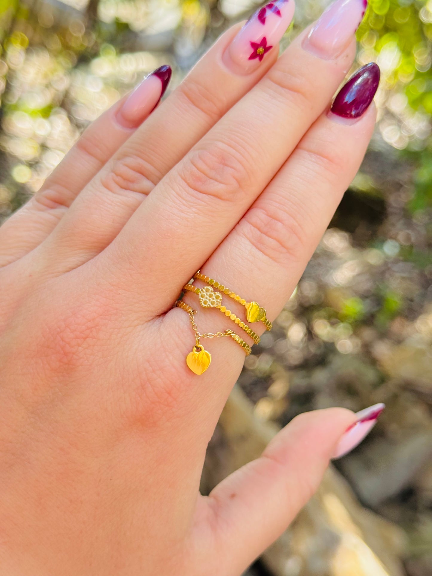 Bague coeurs