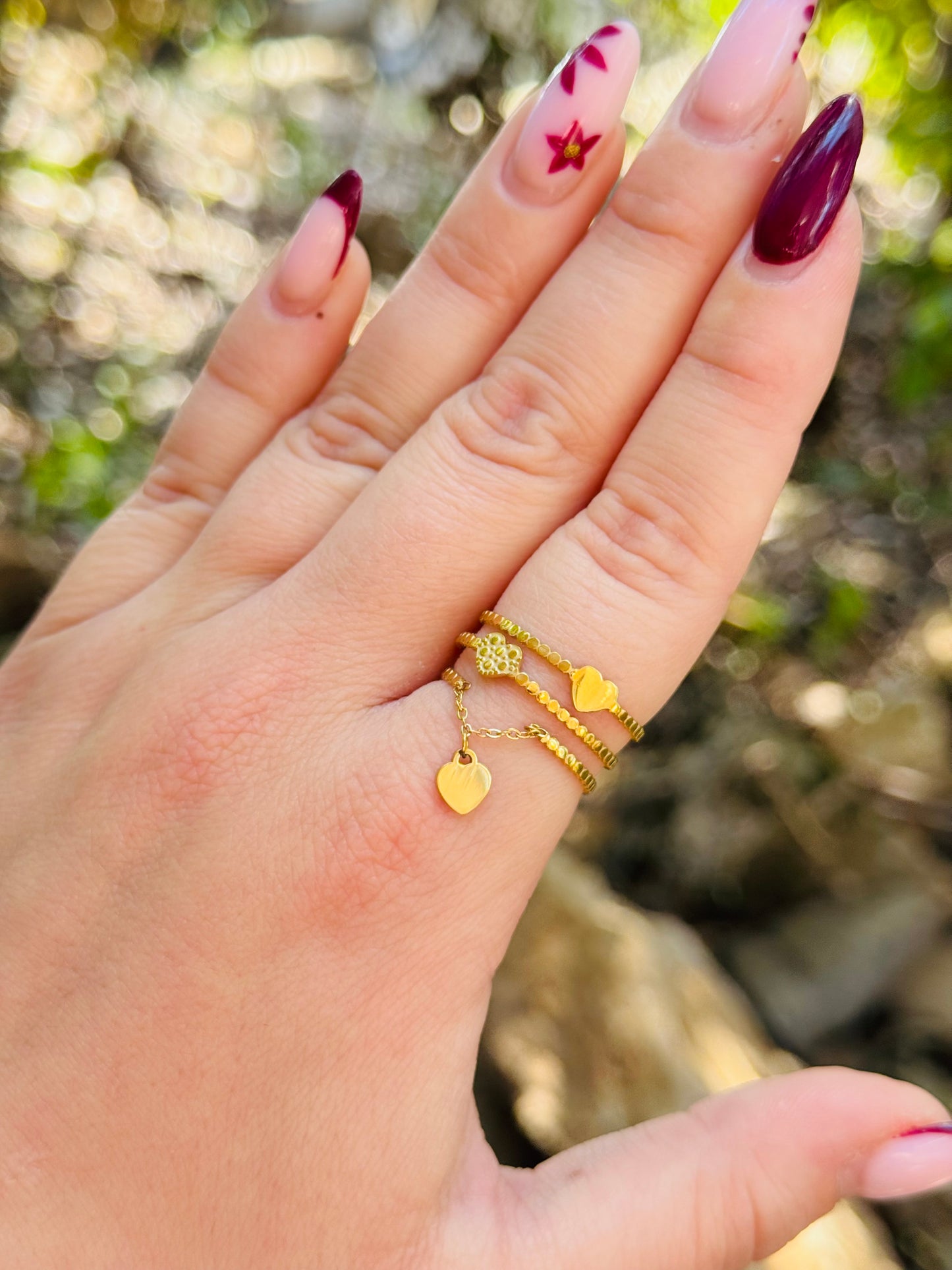Bague coeurs