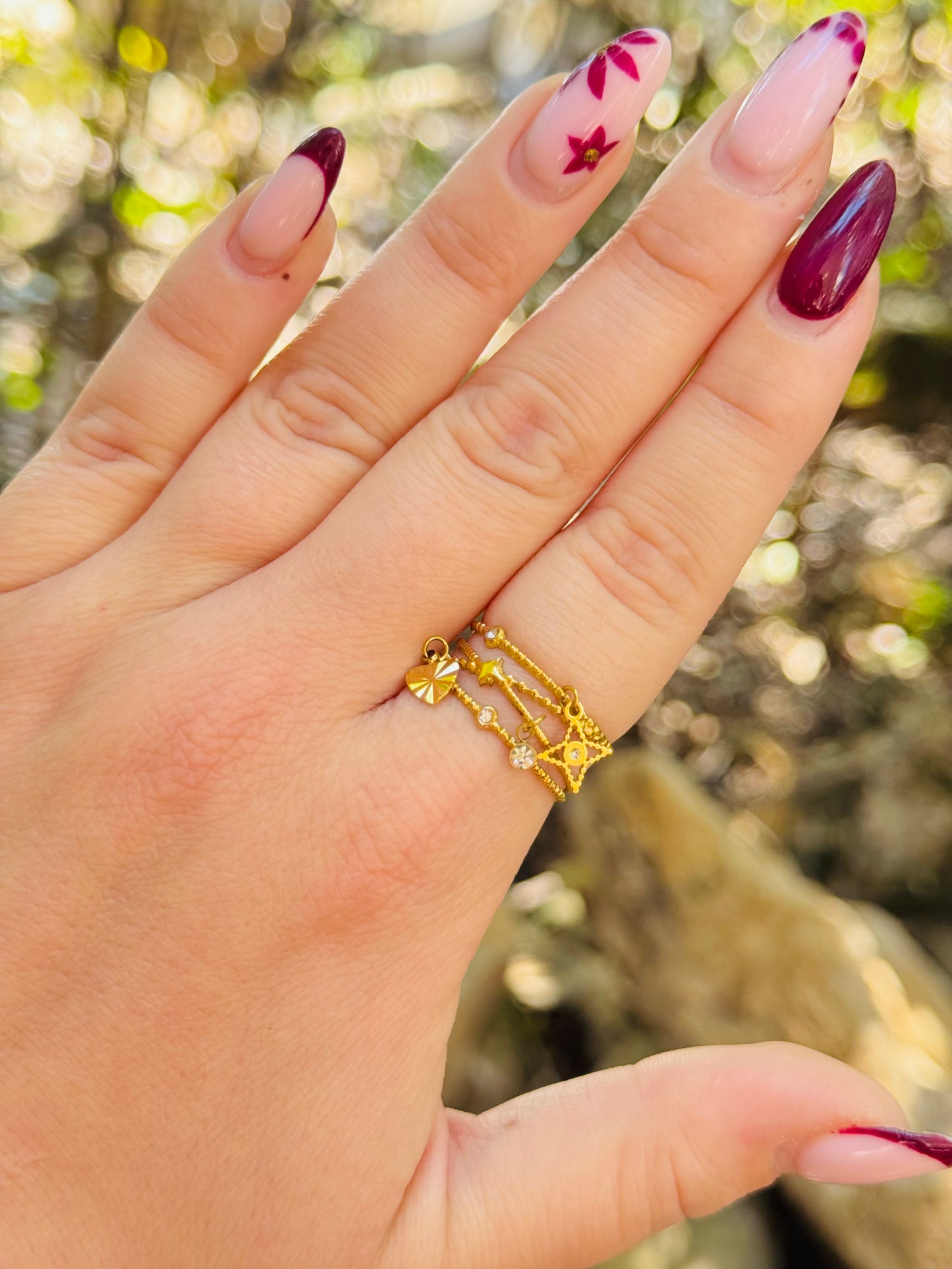 Bague breloque coeur