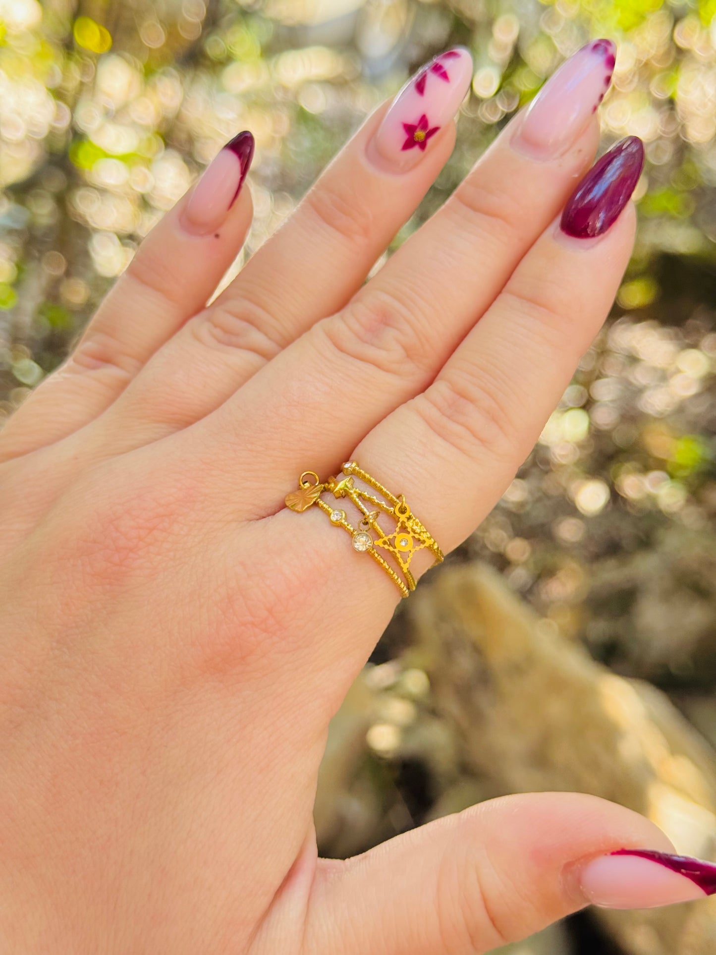 Bague breloque coeur