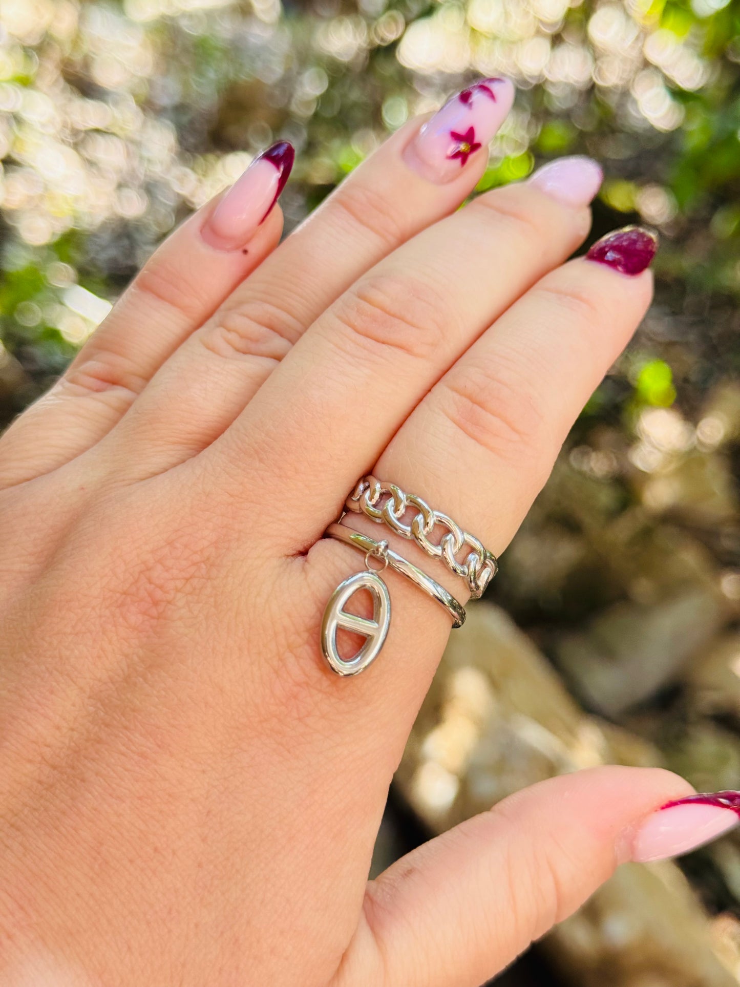 Bague double grain de café