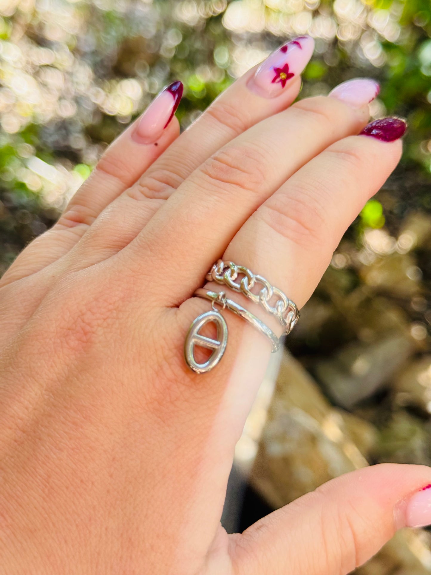Bague double grain de café
