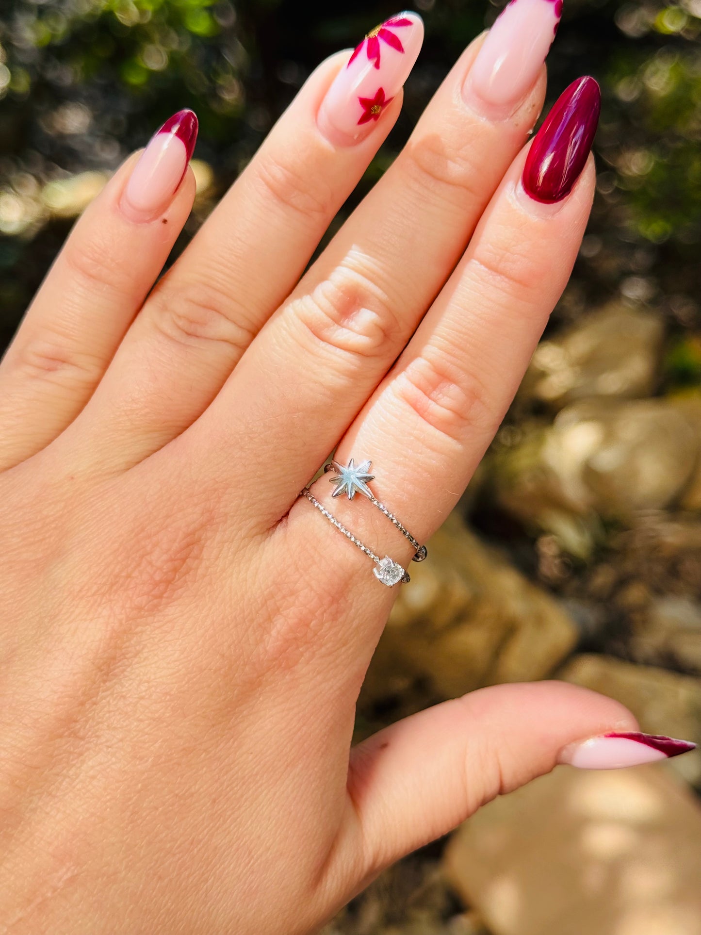Bague étoile strass