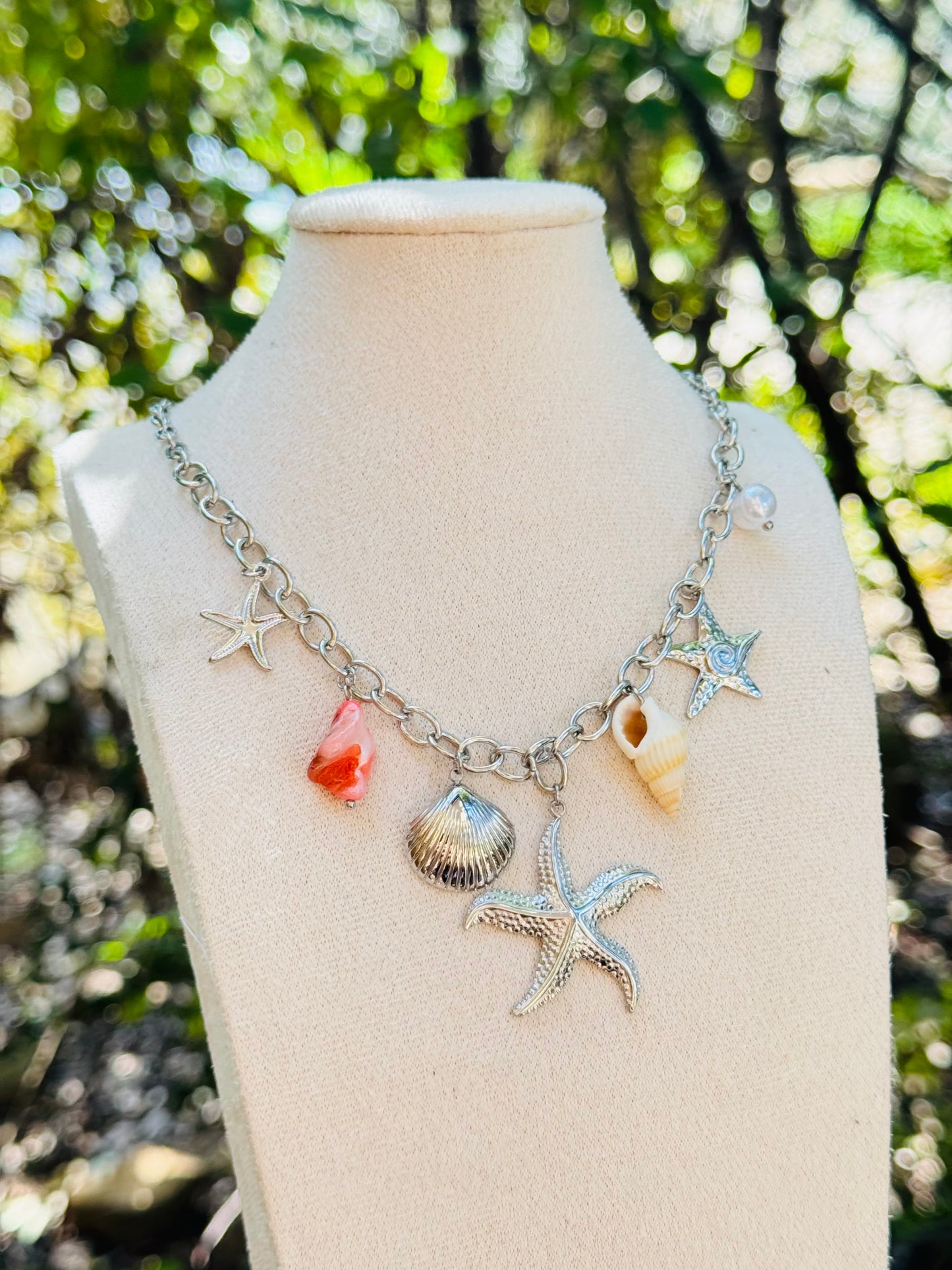 Collier breloques étoile de mer