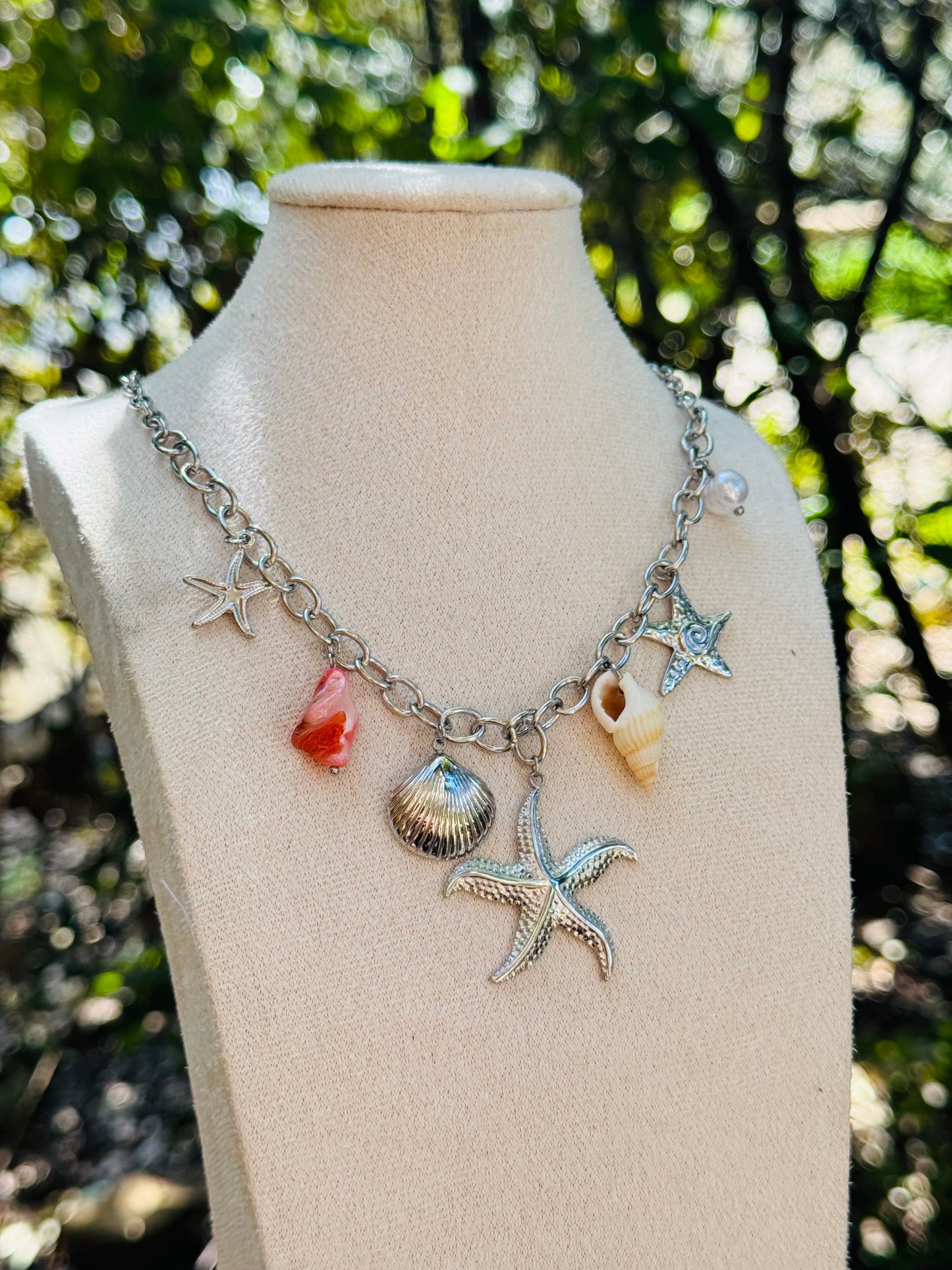 Collier breloques étoile de mer