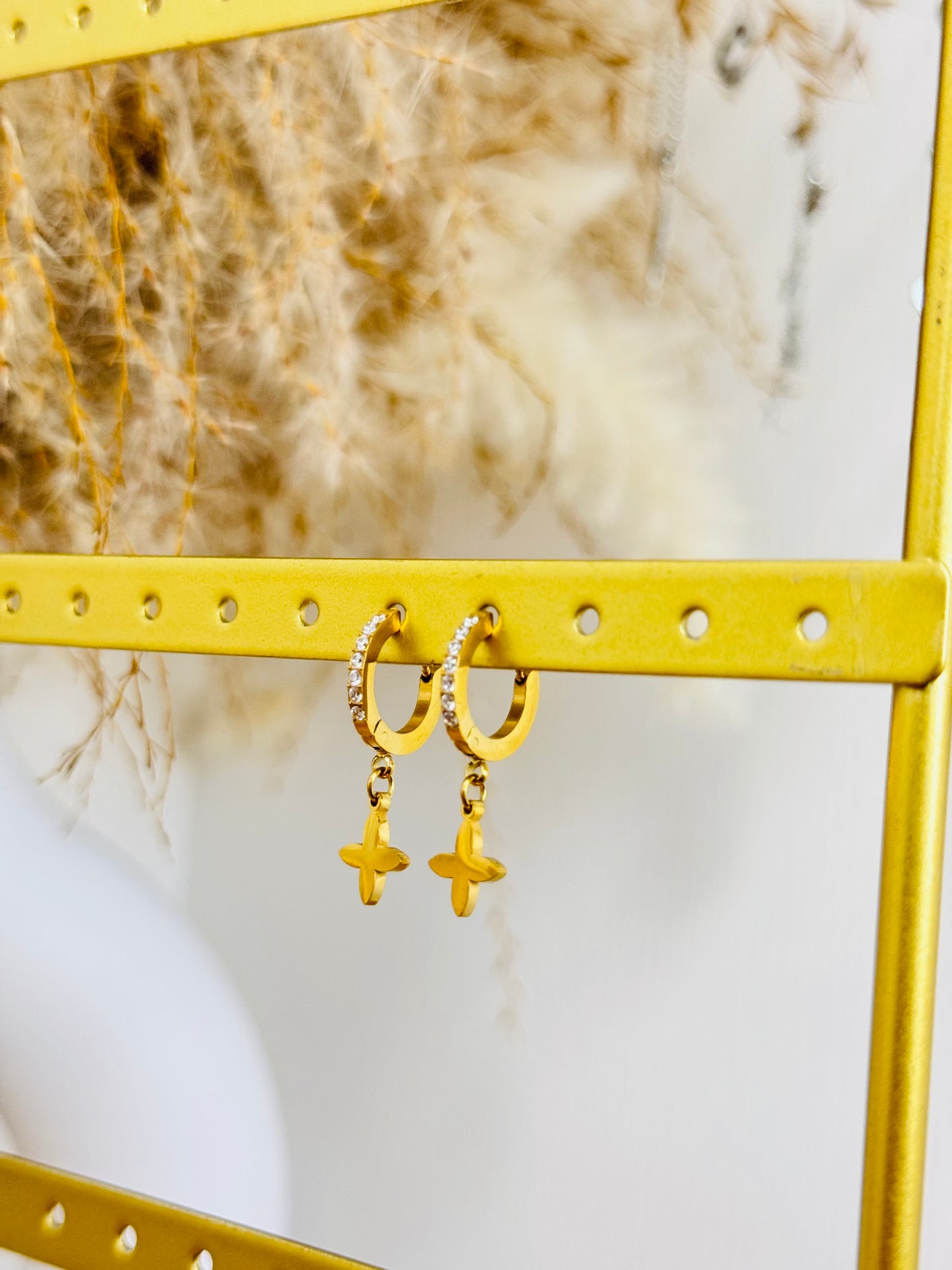 Boucles d'oreilles trèfle