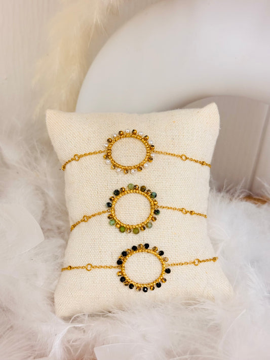 Bracelet rond perles
