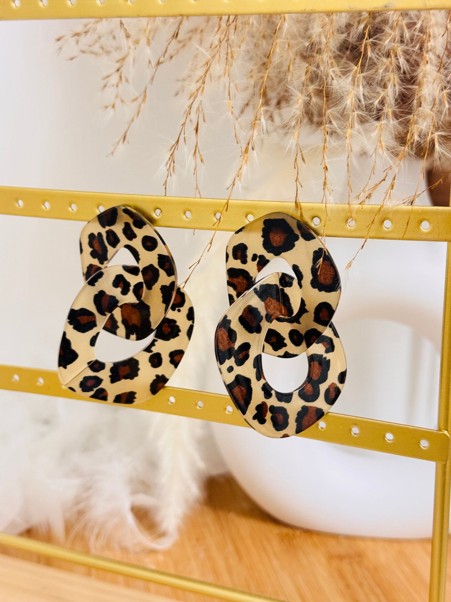 Boucles d'oreilles léopard