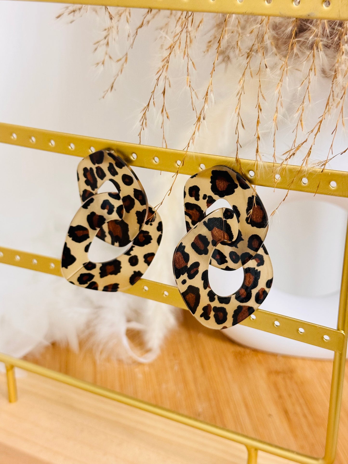 Boucles d'oreilles léopard