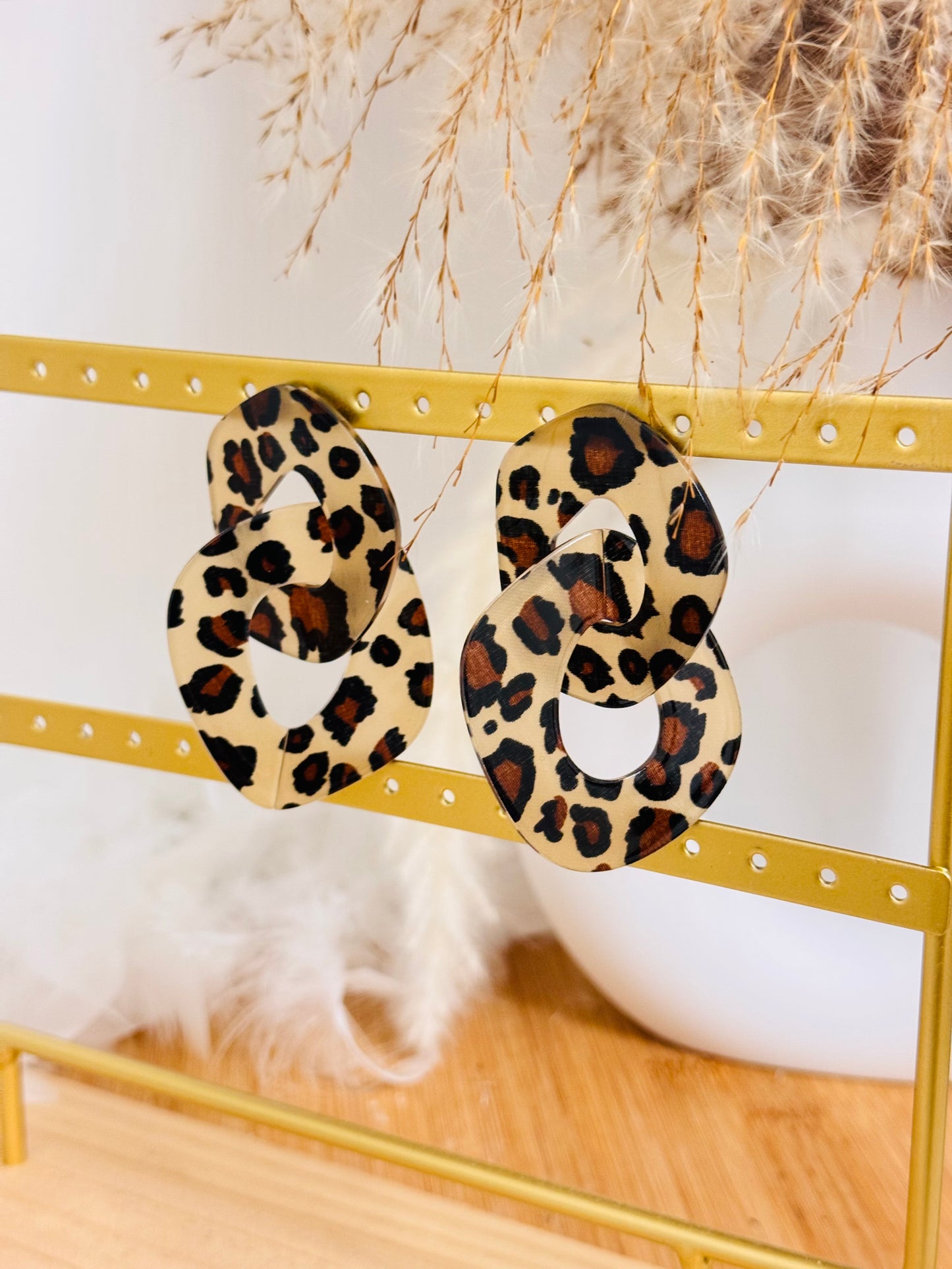 Boucles d'oreilles léopard