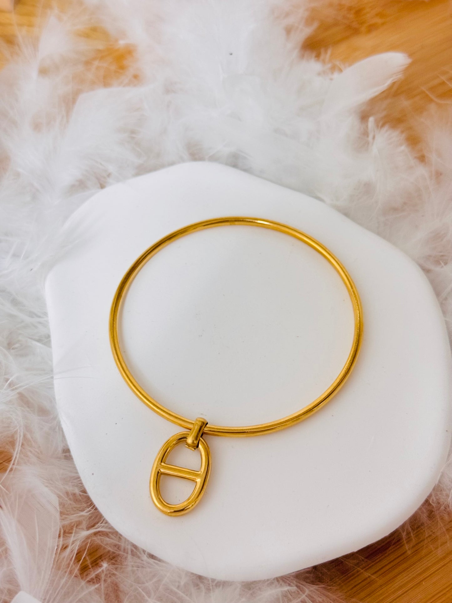 Jonc breloque grain de café