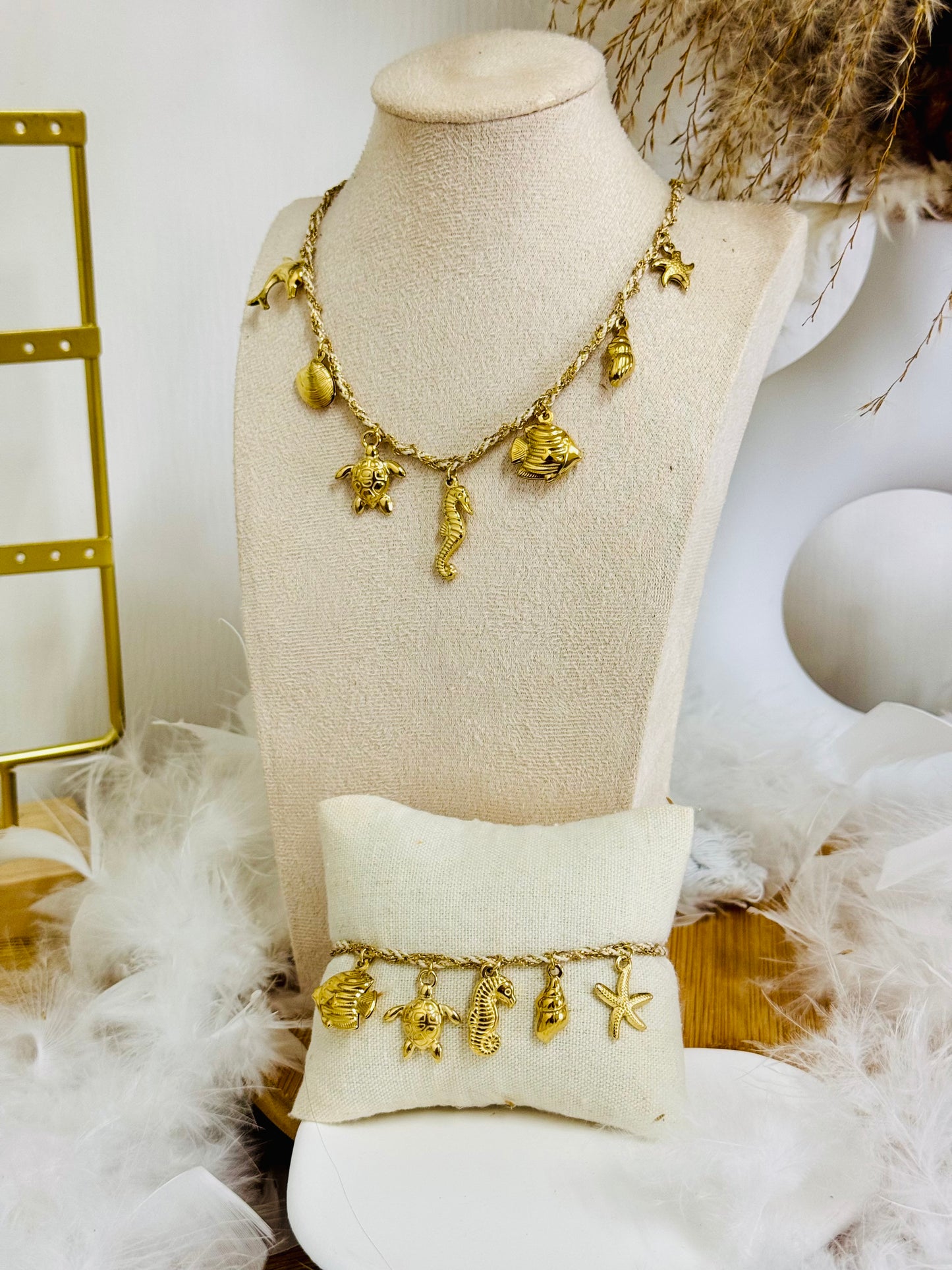 Parure breloques hippocampe